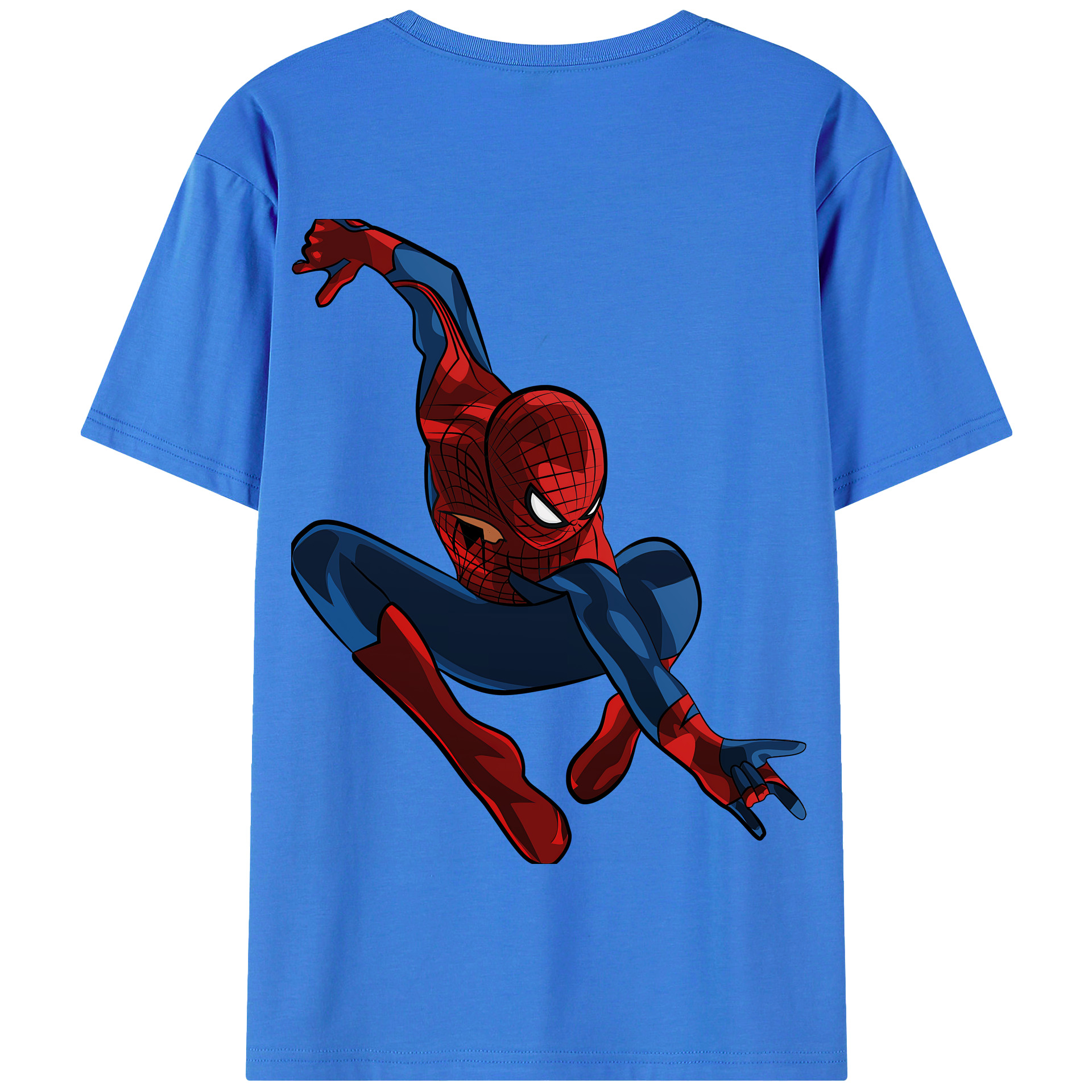 （画像用） Spider Man スパイダーマン 綿100％半袖Tシャツ（背面プリント）