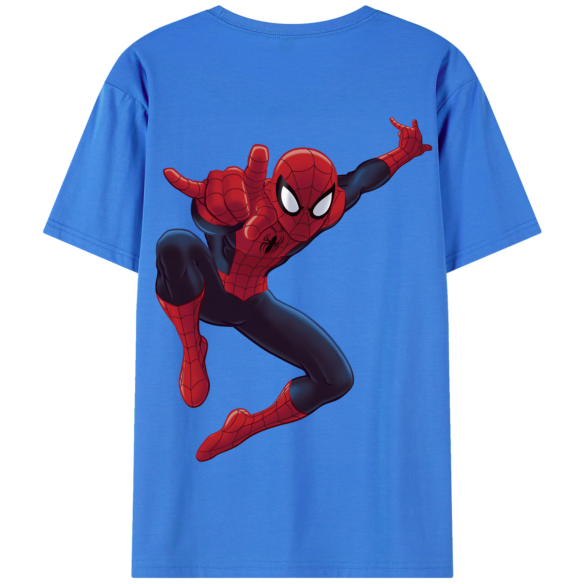 （画像用） Spider Man スパイダーマン 綿100％半袖Tシャツ（背面プリント）
