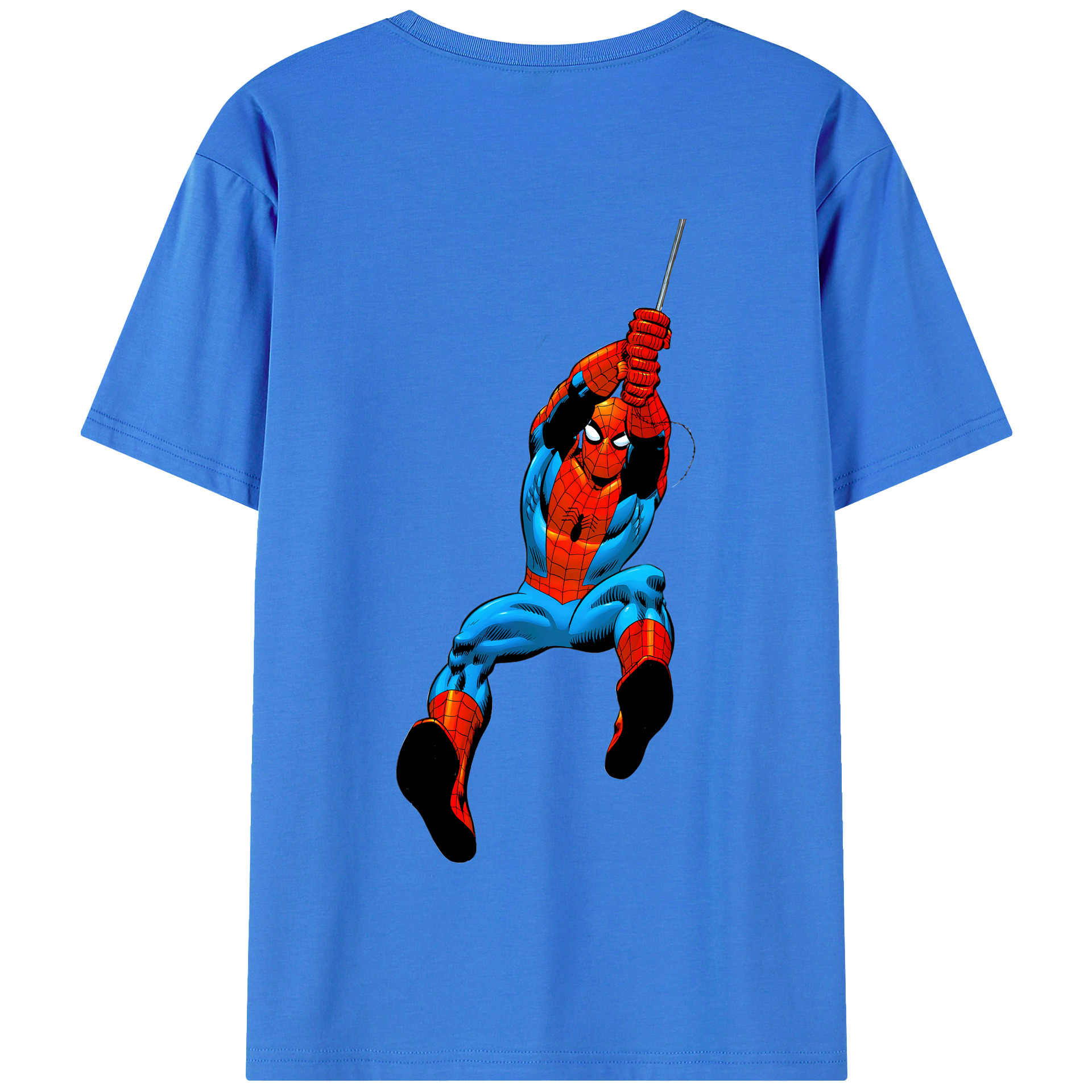 （画像用） Spider Man スパイダーマン 綿100％半袖Tシャツ（背面プリント）