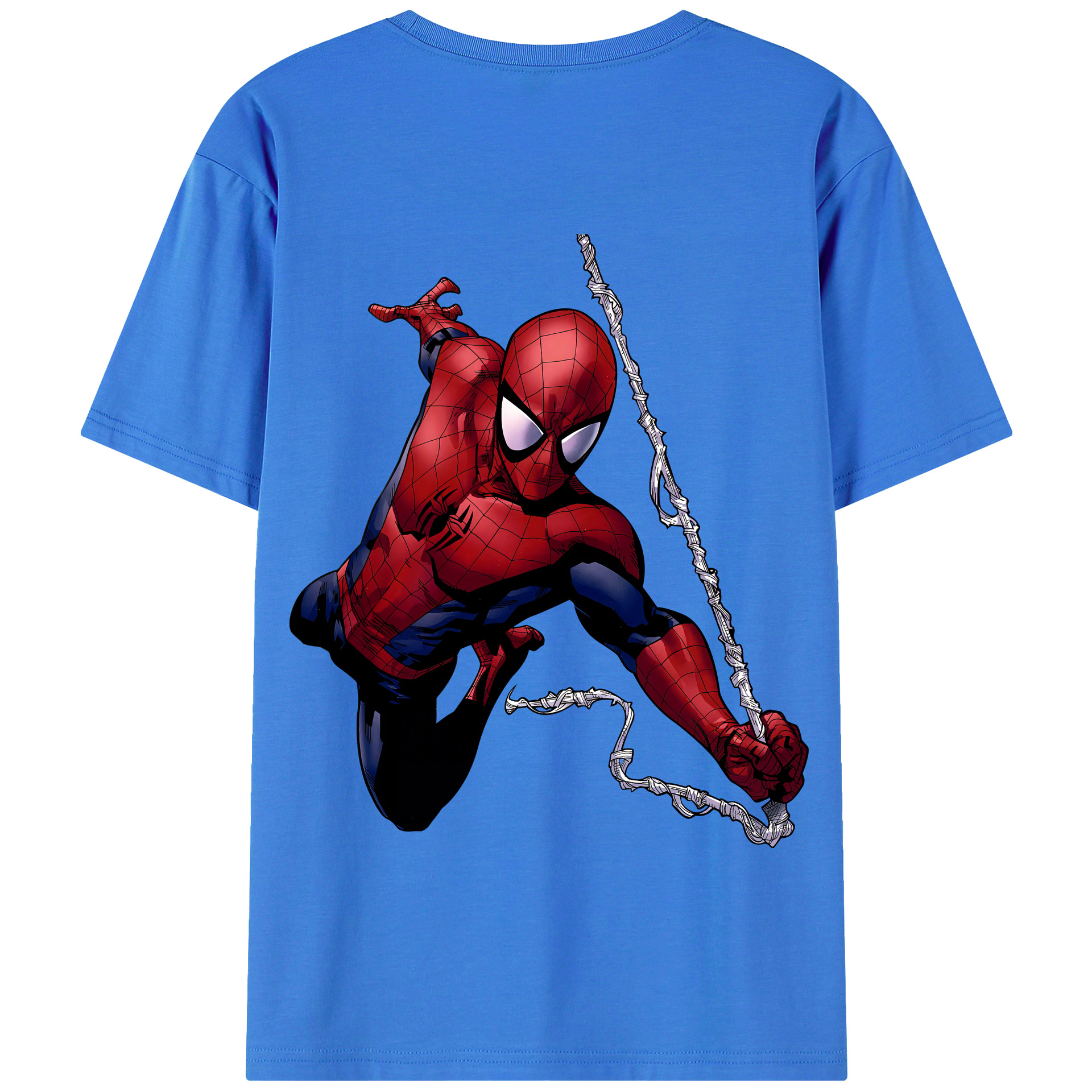 （画像用） Spider Man スパイダーマン 綿100％半袖Tシャツ（背面プリント）