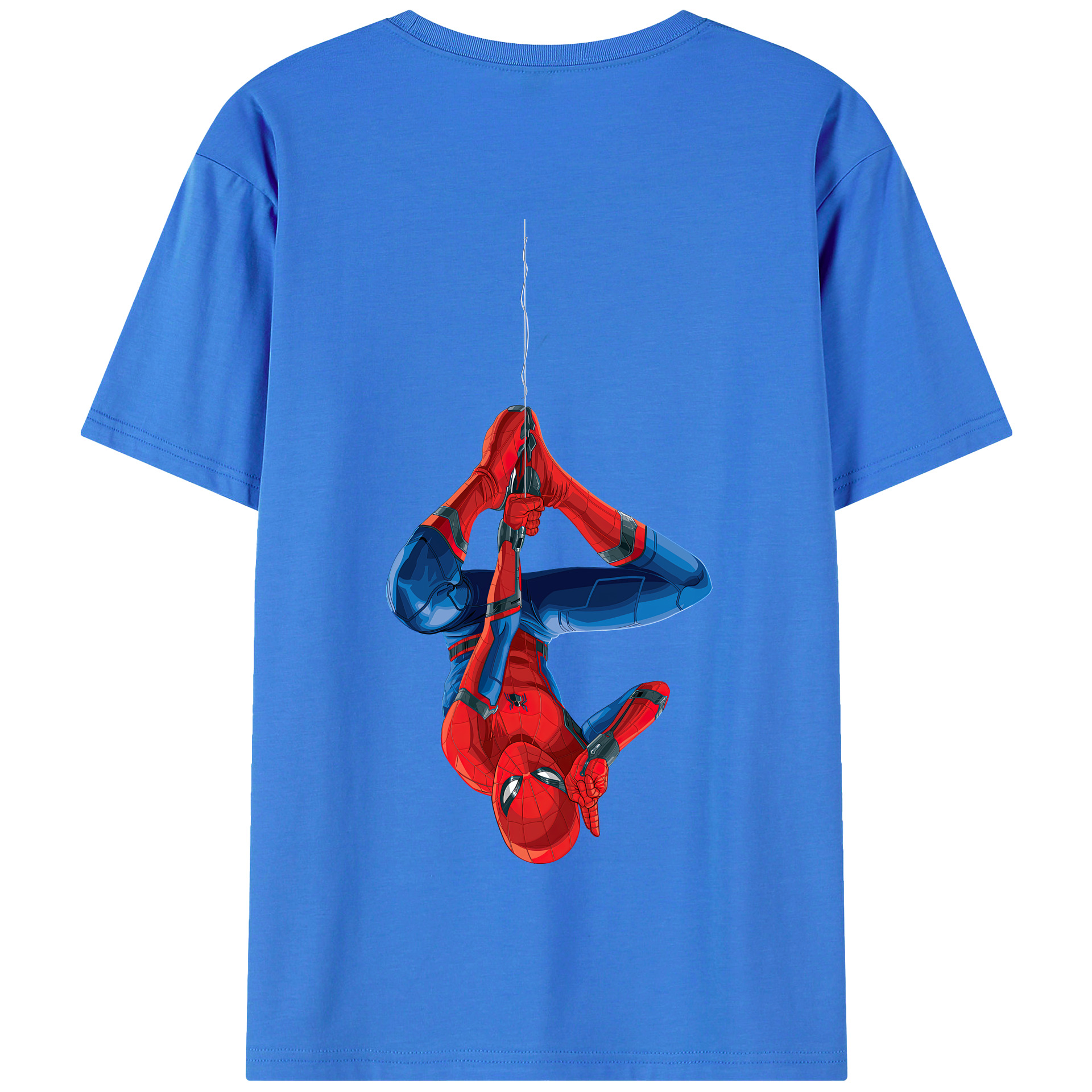 （画像用） Spider Man スパイダーマン 綿100％半袖Tシャツ（背面プリント）