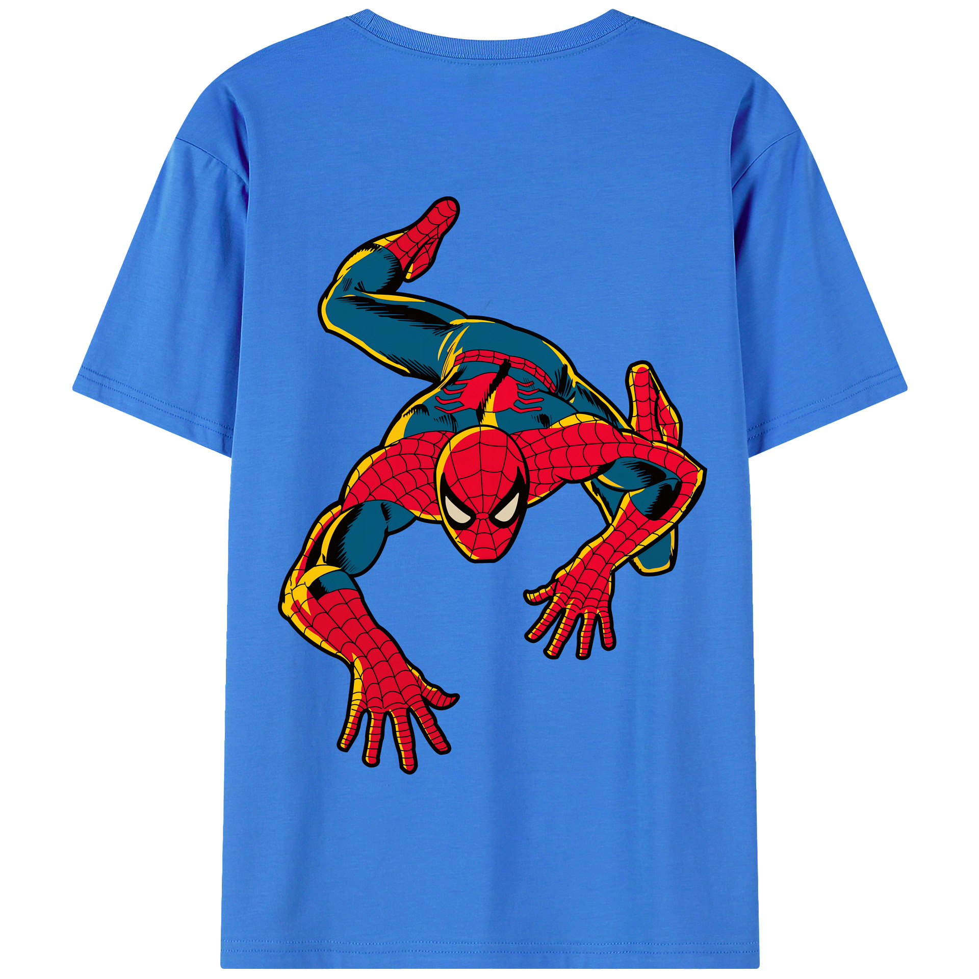（画像用） Spider Man スパイダーマン 綿100％半袖Tシャツ（背面プリント）