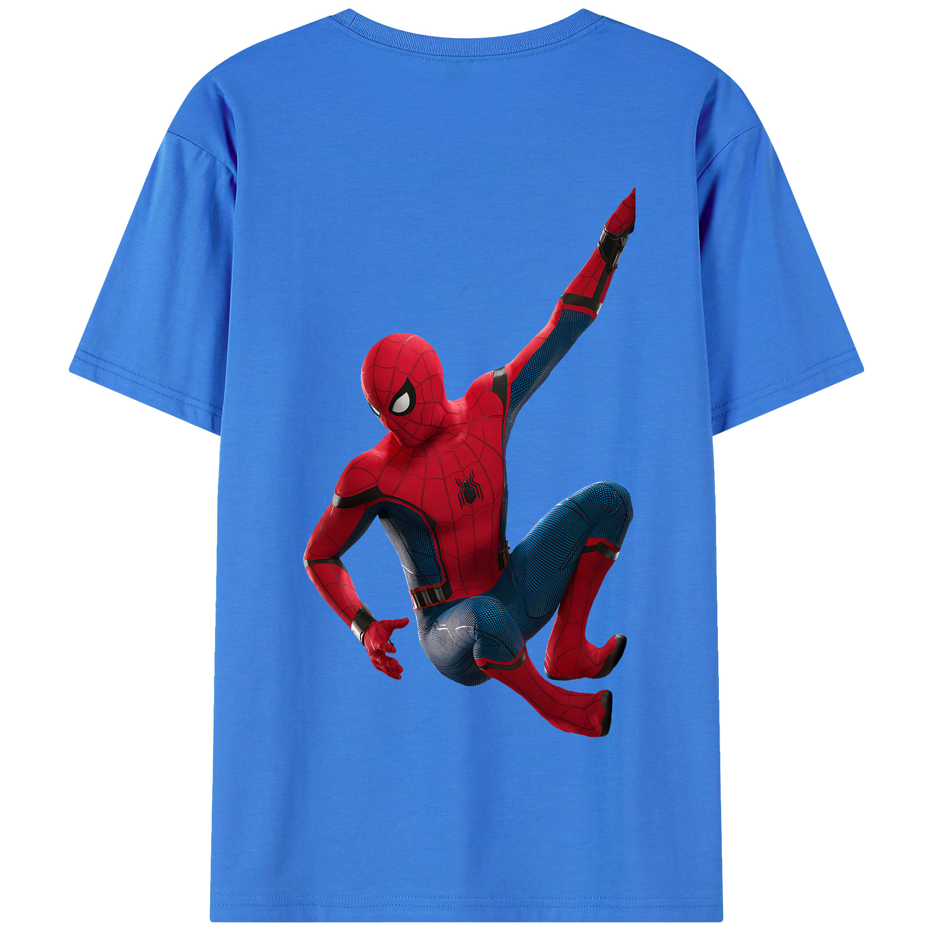 Spider Man スパイダーマン 綿100％半袖Tシャツ（背面プリント）
