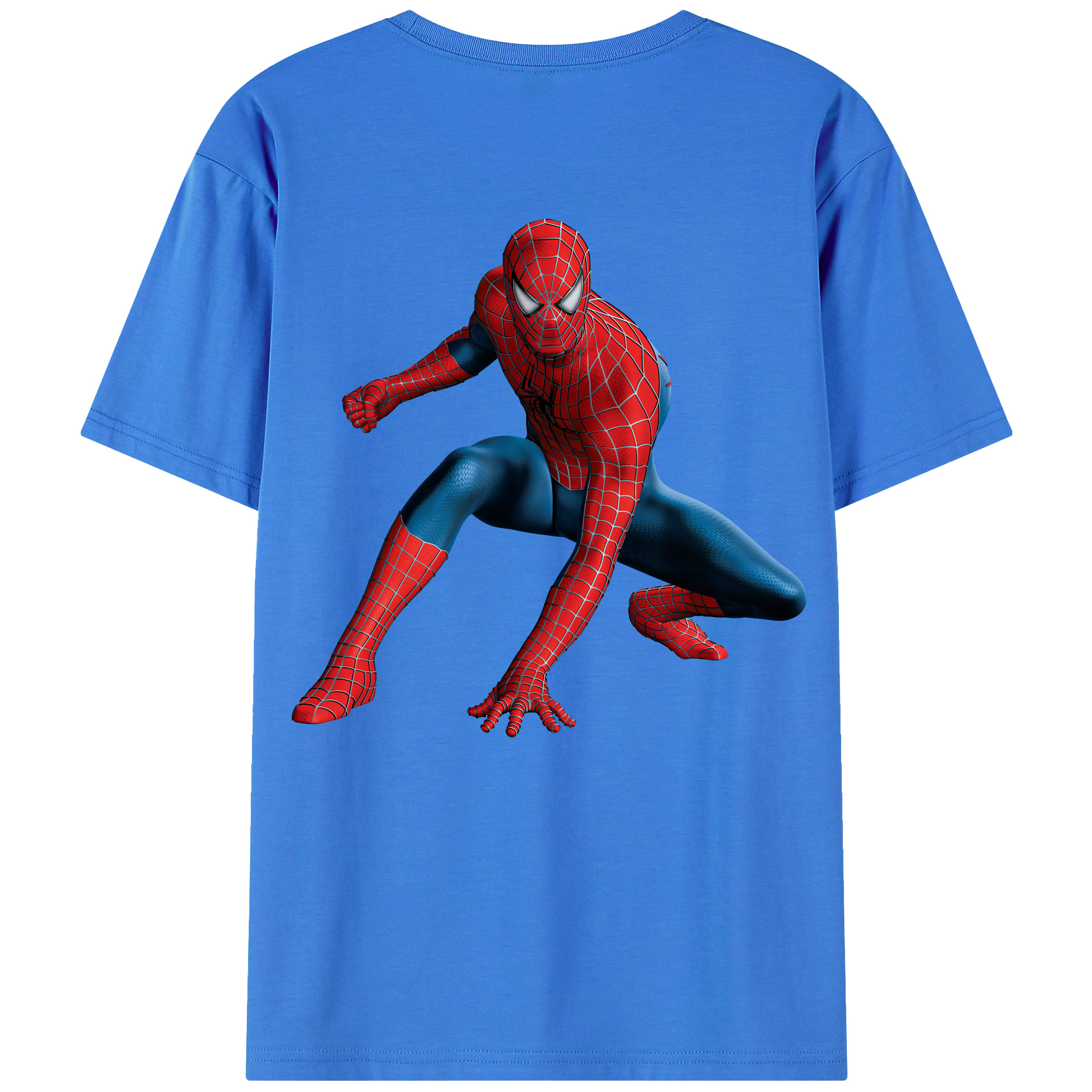 Spider Man スパイダーマン 綿100％半袖Tシャツ（背面プリント）