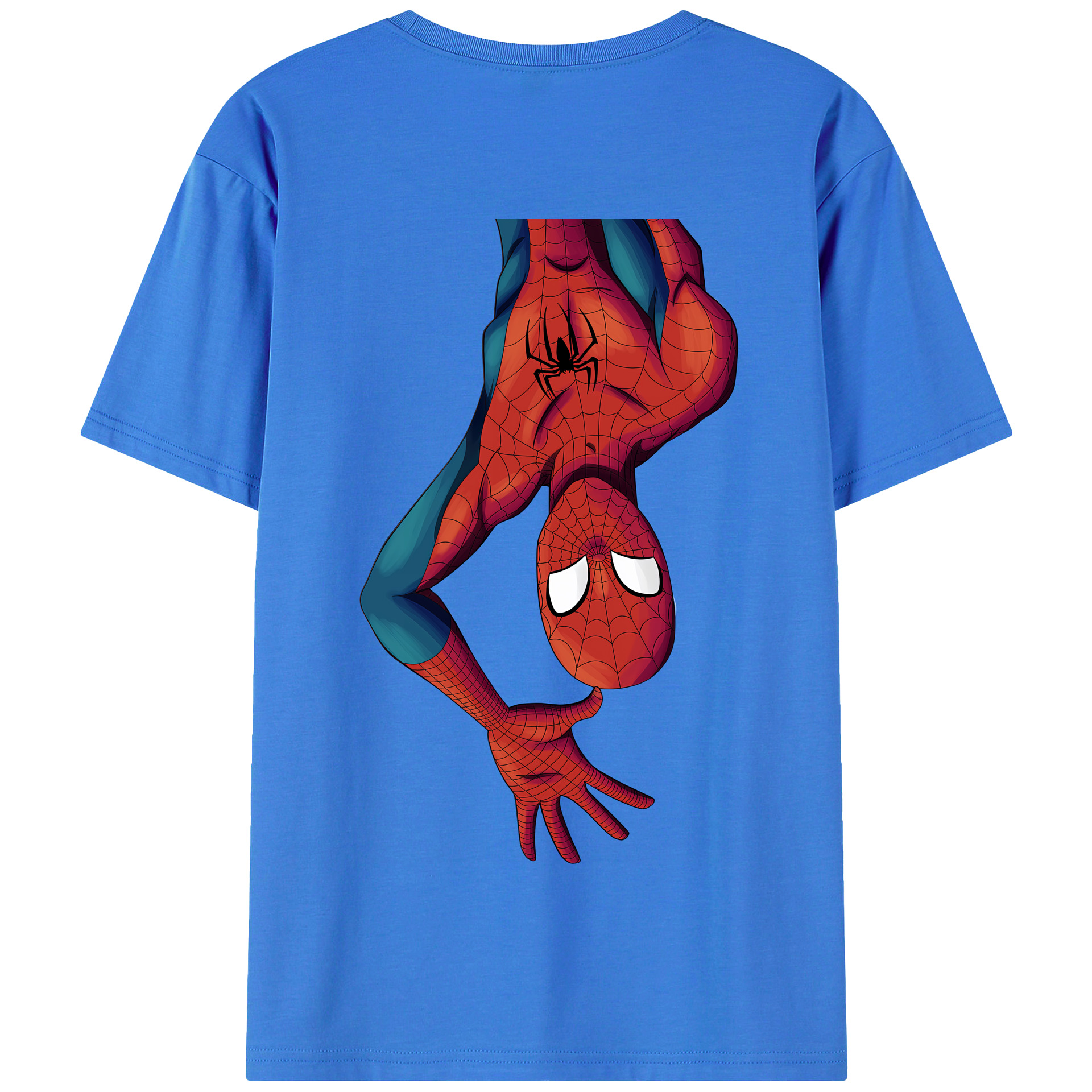 （画像用） Spider Man スパイダーマン 綿100％半袖Tシャツ（背面プリント）