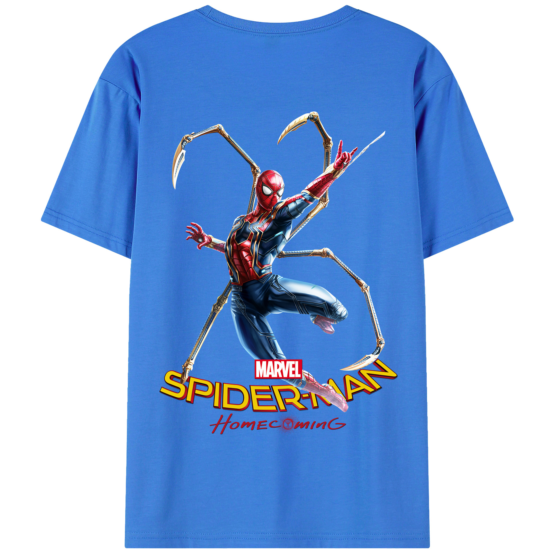 （画像用） Spider Man スパイダーマン 綿100％半袖Tシャツ（背面プリント）