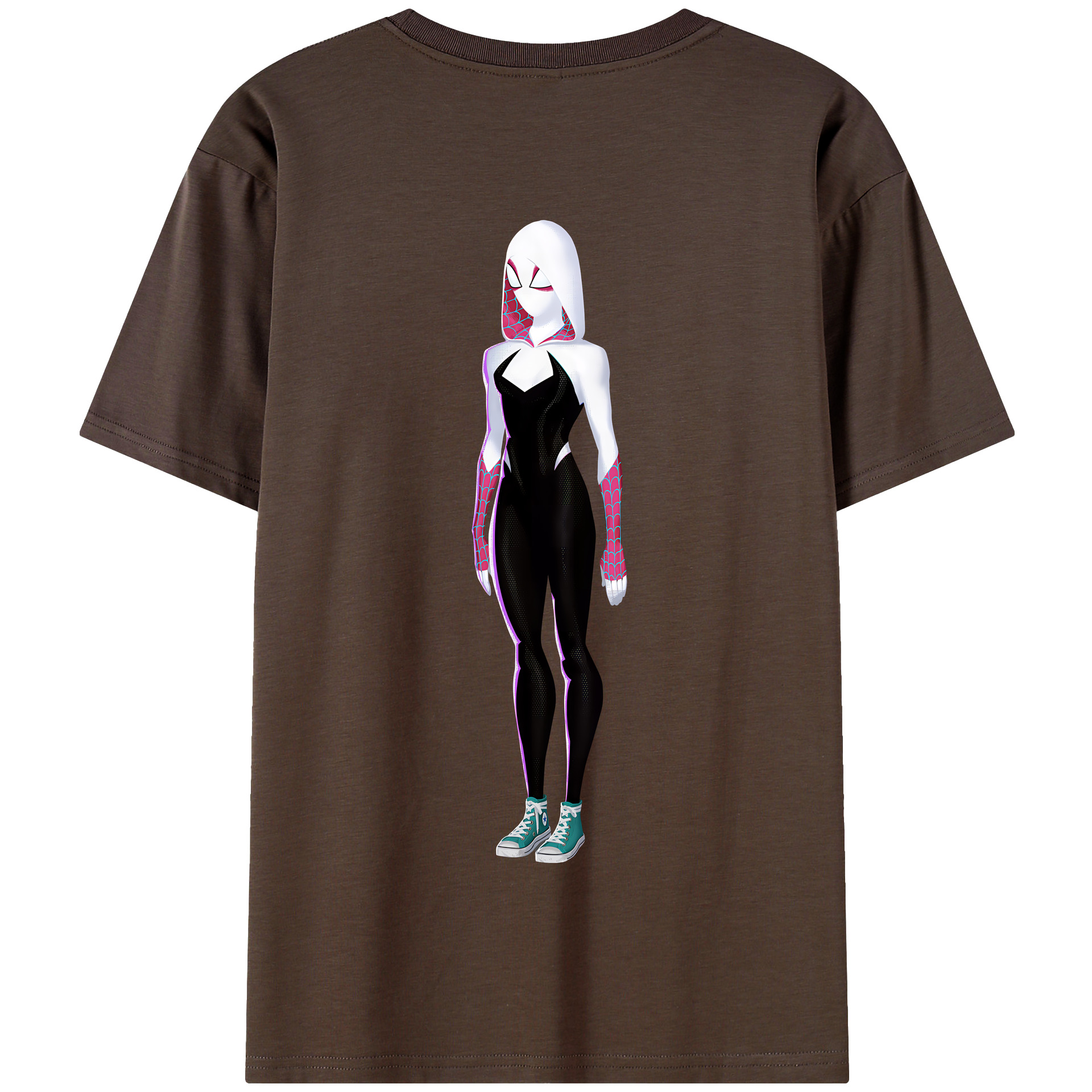 （画像用） Spider Man スパイダーマン 綿100％半袖Tシャツ（背面プリント）