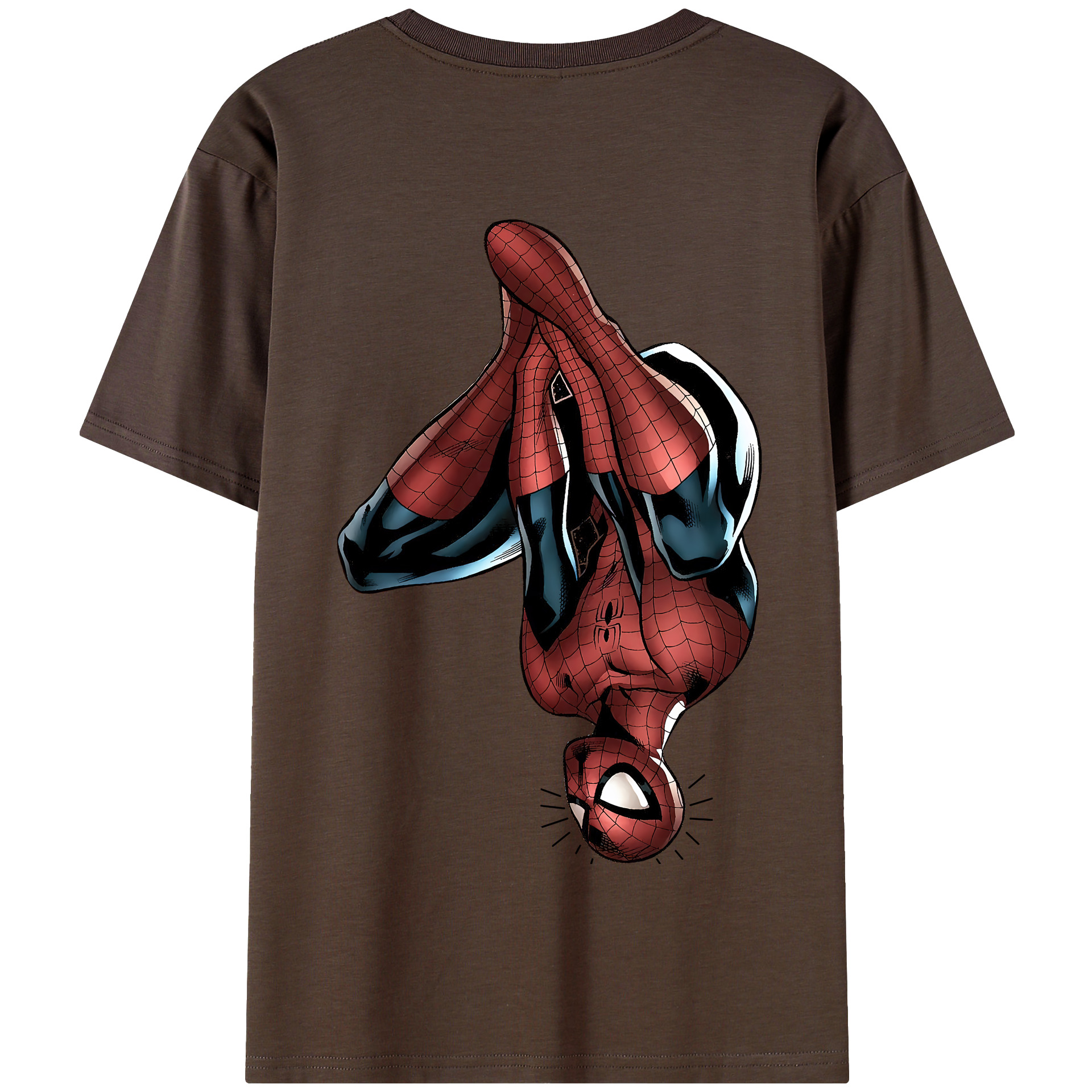 （画像用） Spider Man スパイダーマン 綿100％半袖Tシャツ（背面プリント）