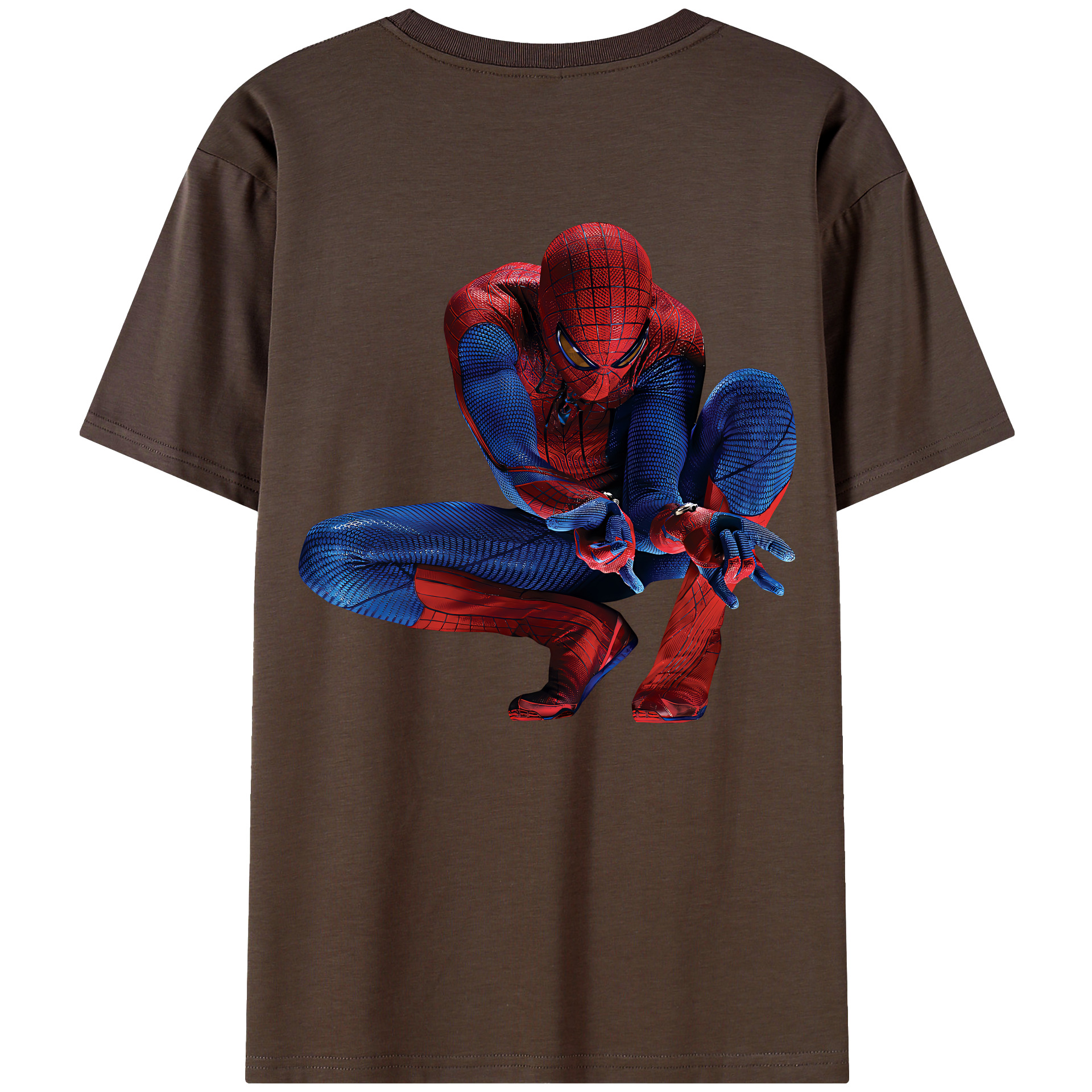 （画像用） Spider Man スパイダーマン 綿100％半袖Tシャツ（背面プリント）