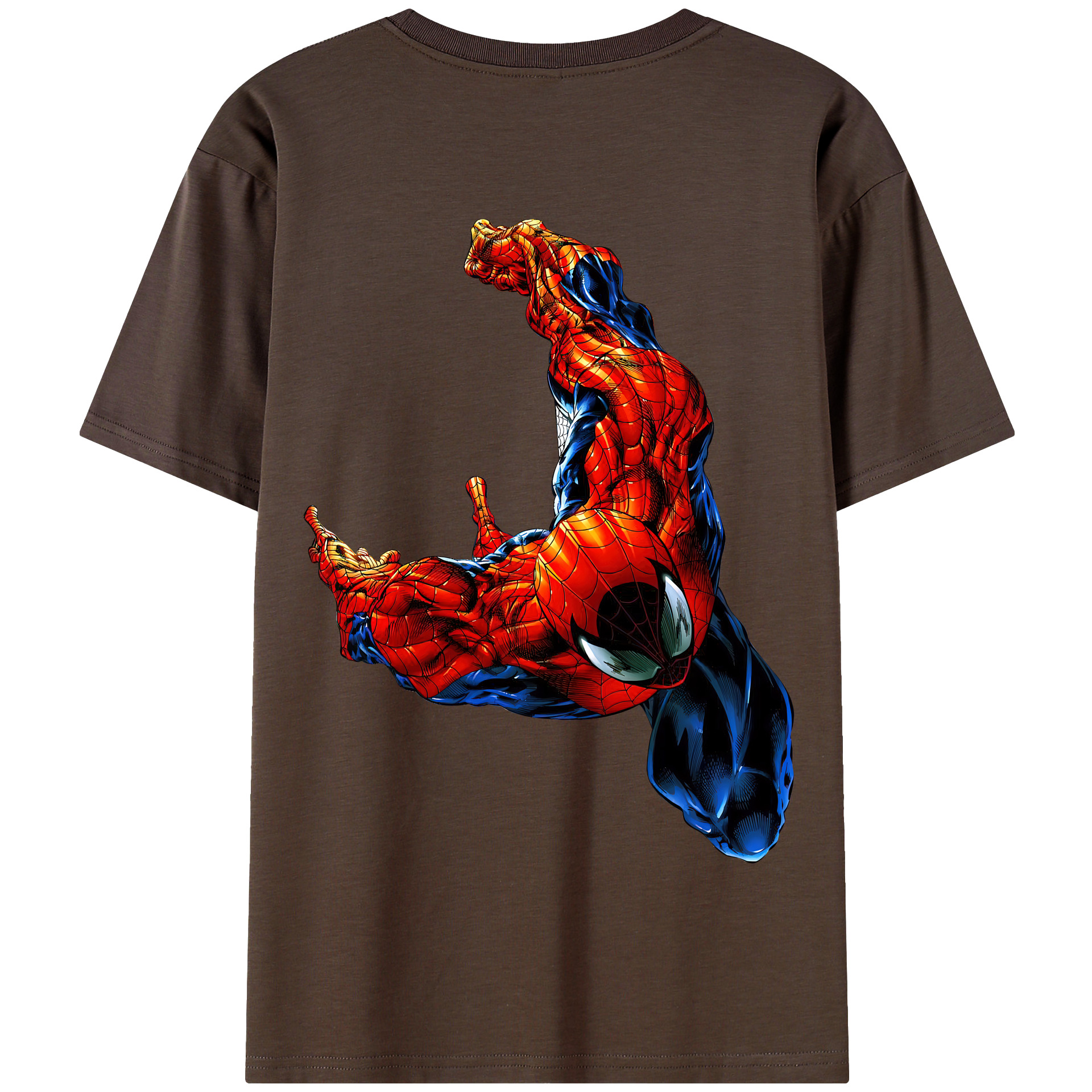 （画像用） Spider Man スパイダーマン 綿100％半袖Tシャツ（背面プリント）