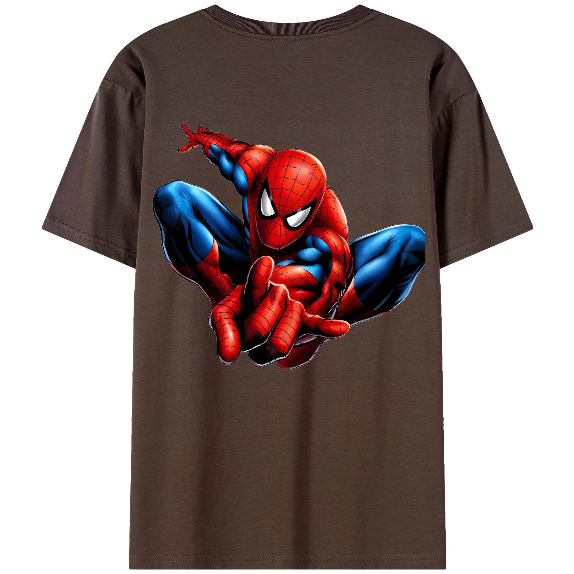 （画像用） Spider Man スパイダーマン 綿100％半袖Tシャツ（背面プリント）