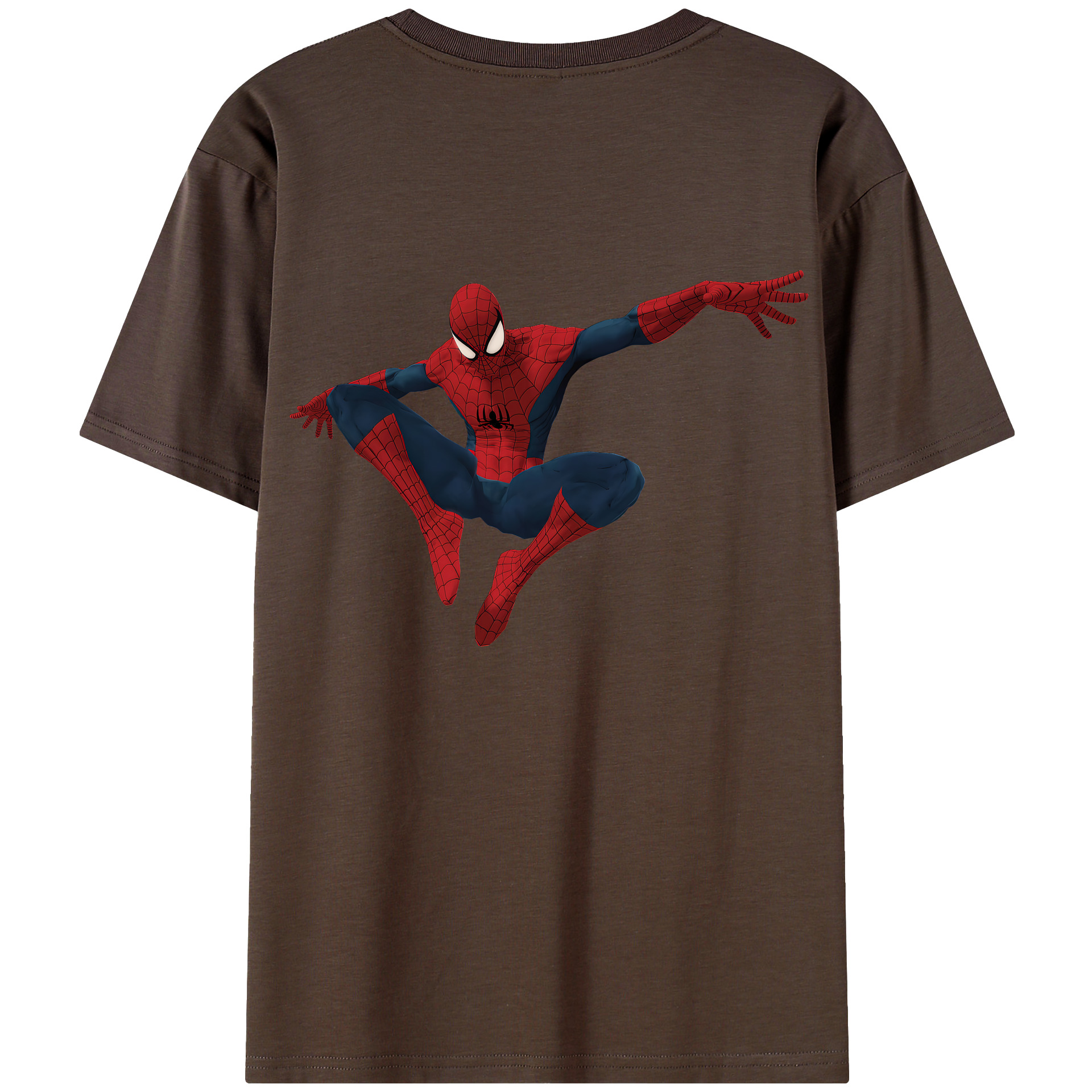 （画像用） Spider Man スパイダーマン 綿100％半袖Tシャツ（背面プリント）
