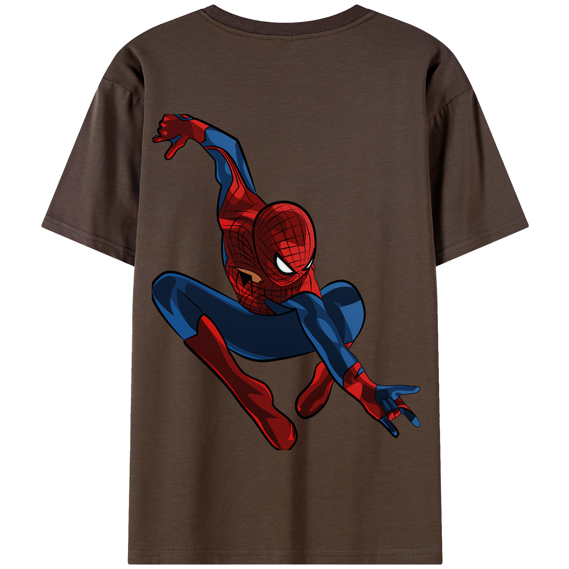 （画像用） Spider Man スパイダーマン 綿100％半袖Tシャツ（背面プリント）