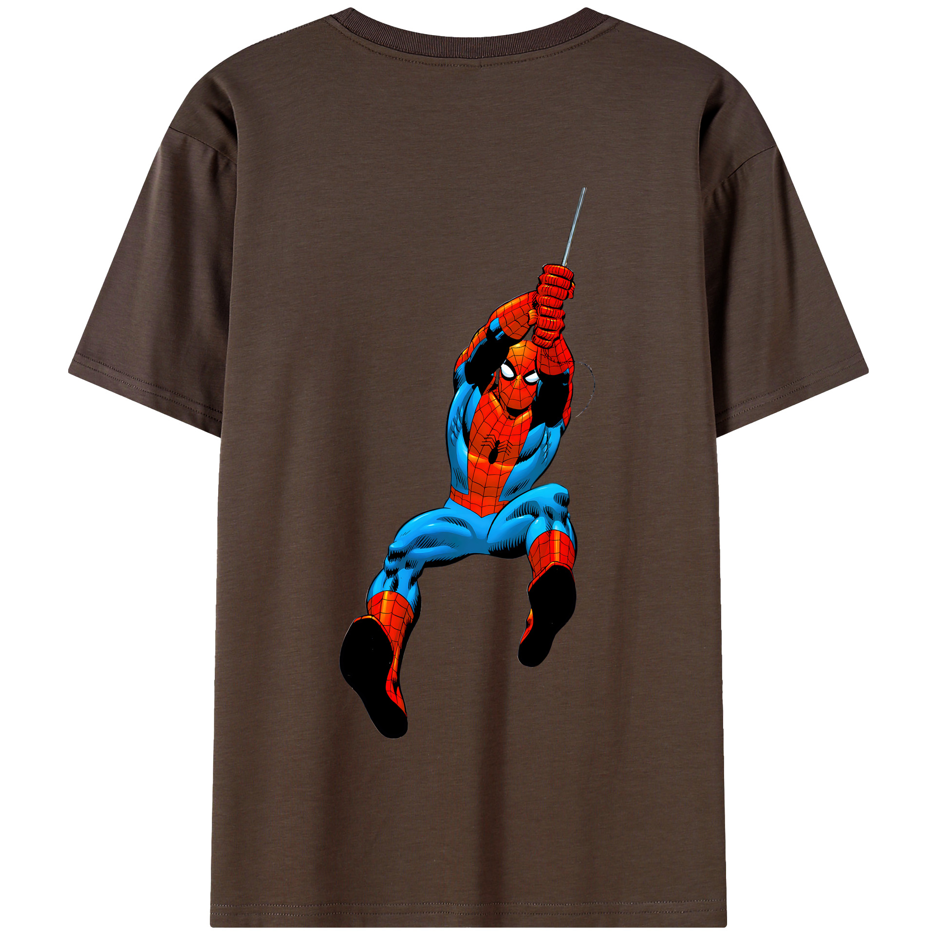 （画像用） Spider Man スパイダーマン 綿100％半袖Tシャツ（背面プリント）