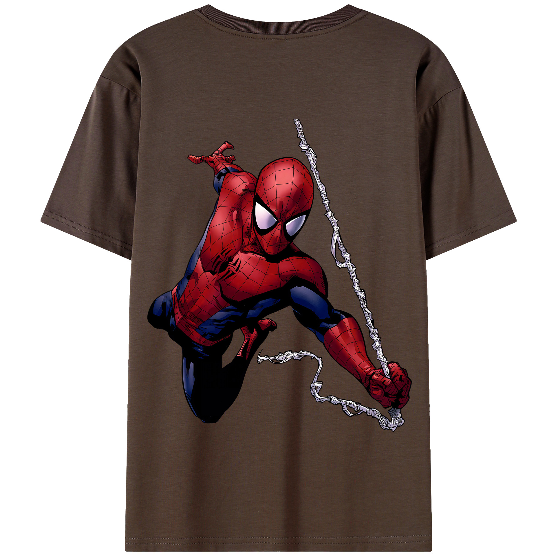 （画像用） Spider Man スパイダーマン 綿100％半袖Tシャツ（背面プリント）