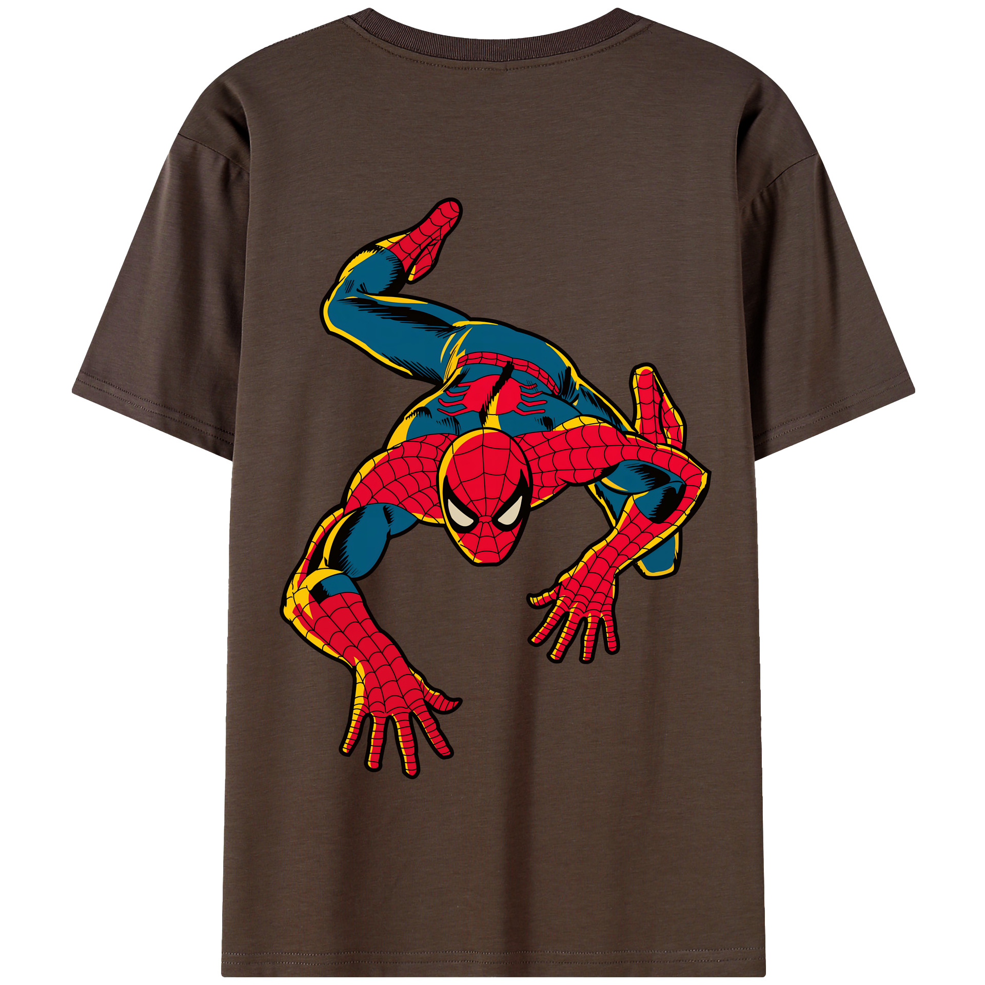 （画像用） Spider Man スパイダーマン 綿100％半袖Tシャツ（背面プリント）