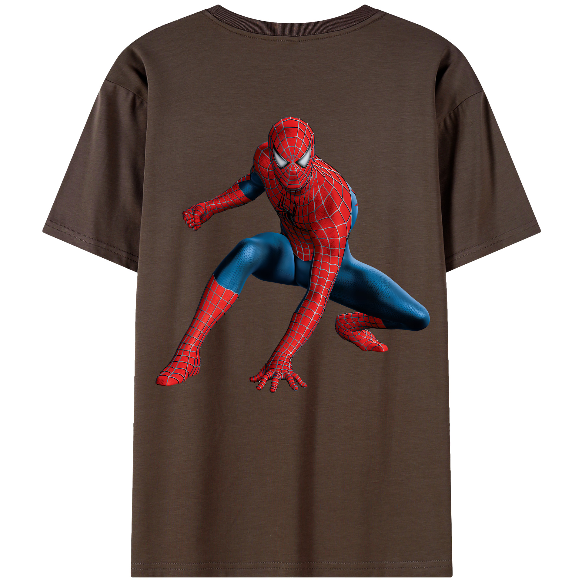 Spider Man スパイダーマン 綿100％半袖Tシャツ（背面プリント）