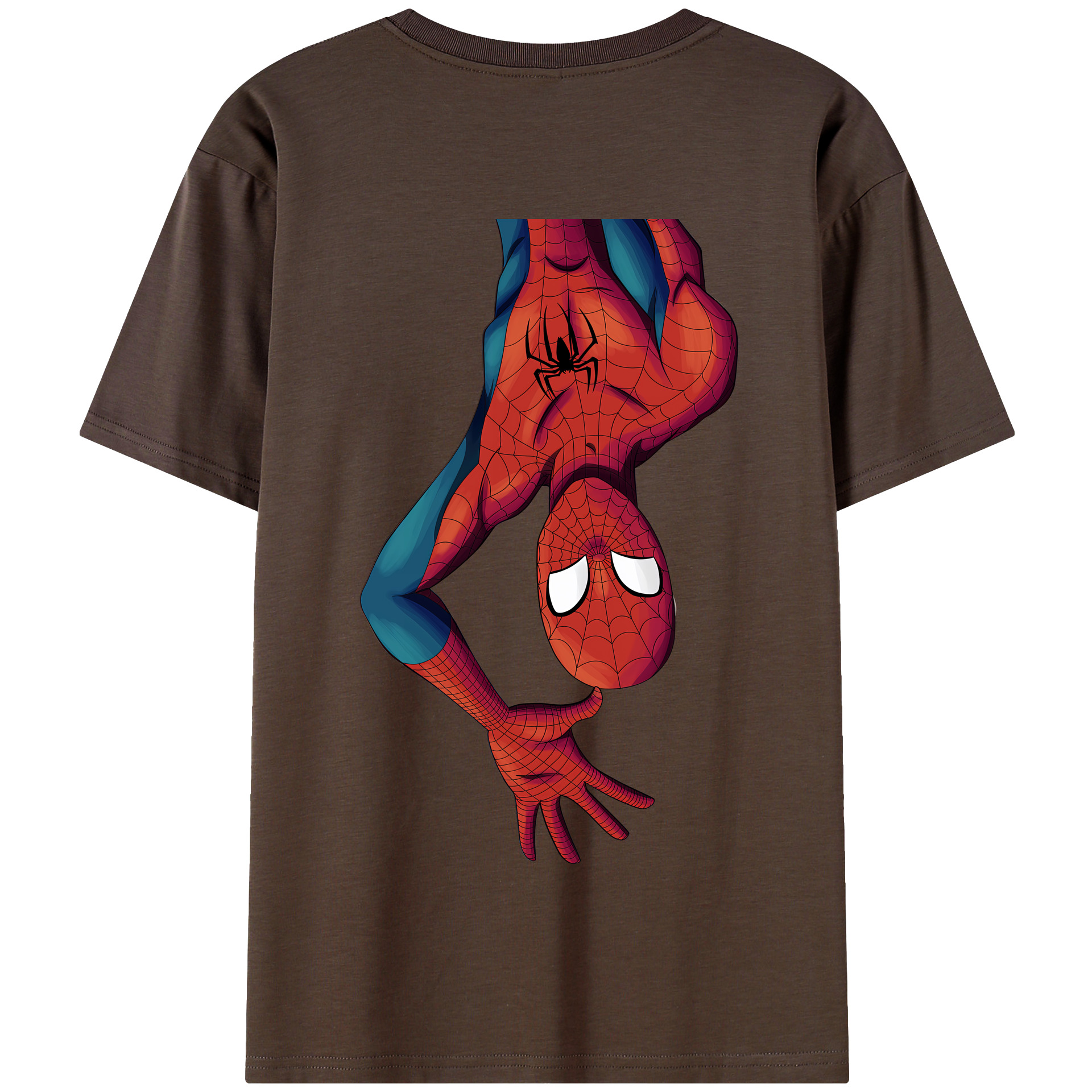 （画像用） Spider Man スパイダーマン 綿100％半袖Tシャツ（背面プリント）