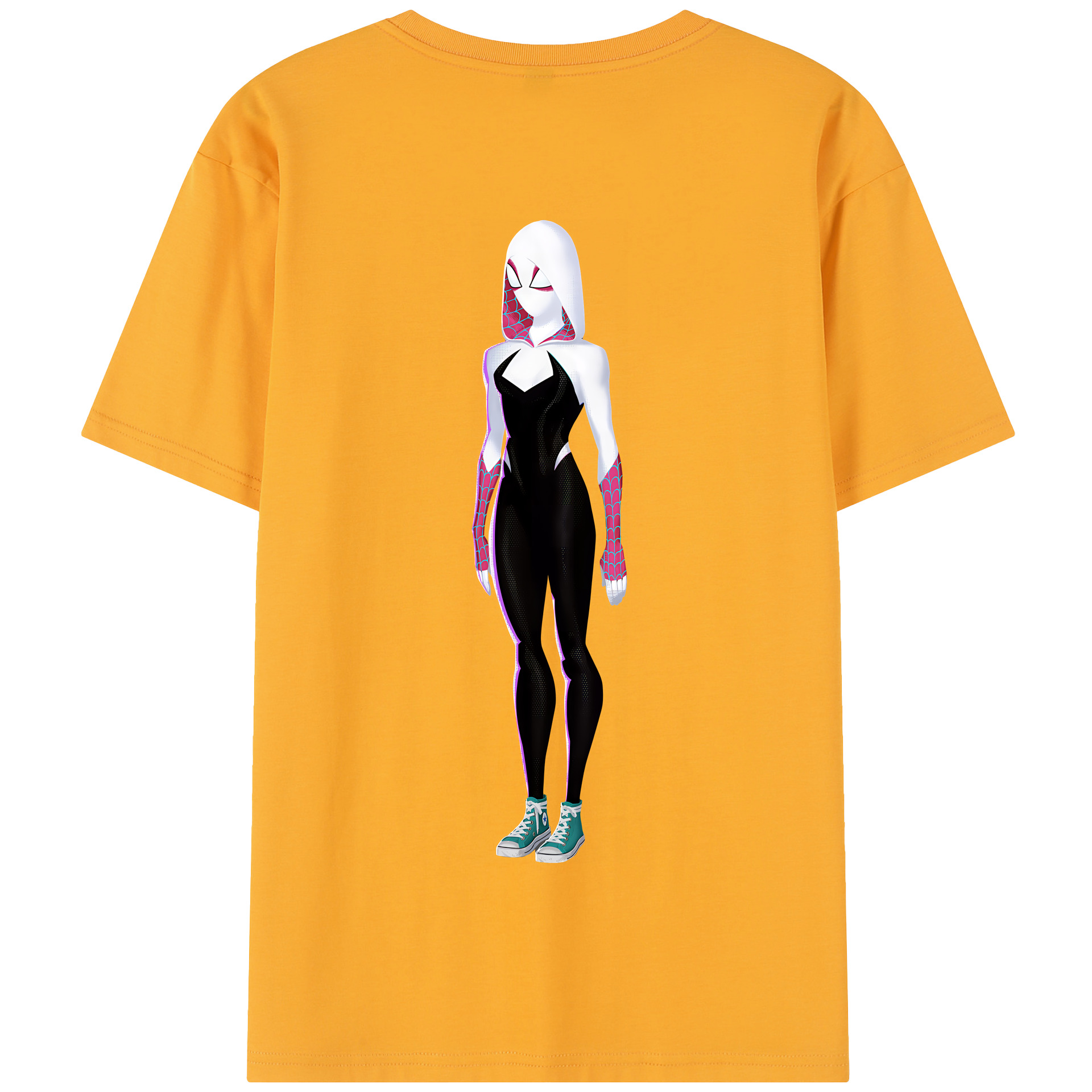（画像用） Spider Man スパイダーマン 綿100％半袖Tシャツ（背面プリント）