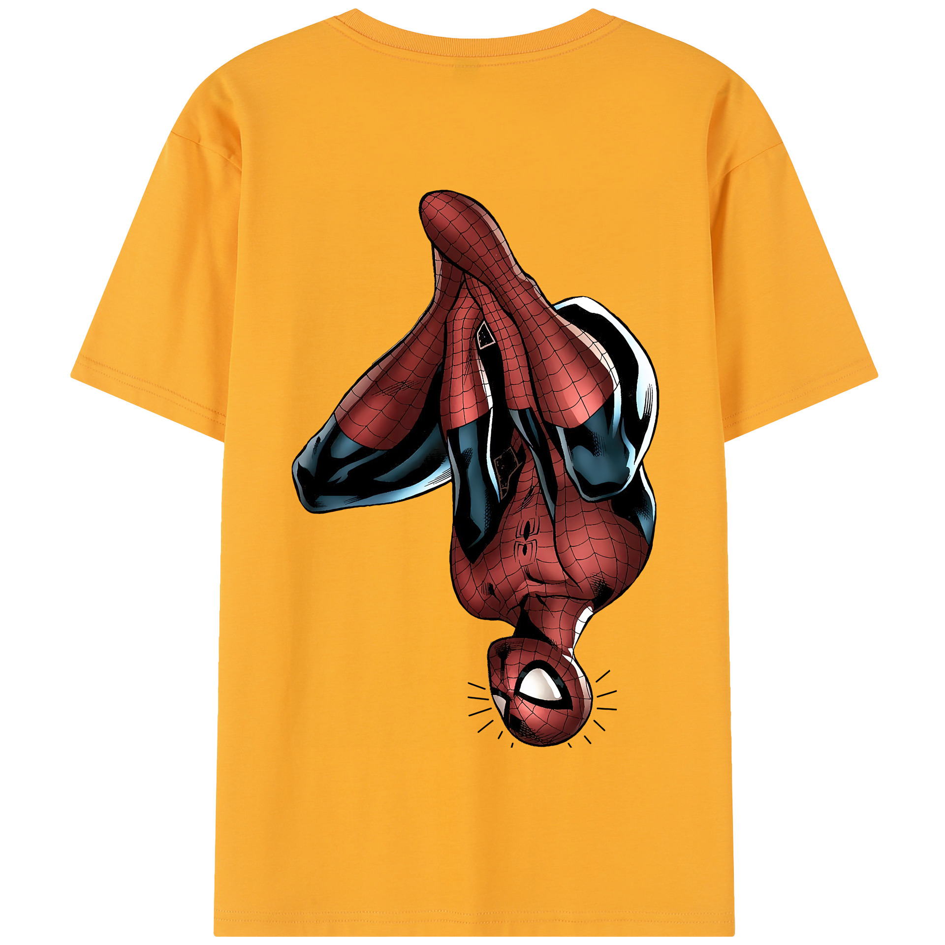 （画像用） Spider Man スパイダーマン 綿100％半袖Tシャツ（背面プリント）