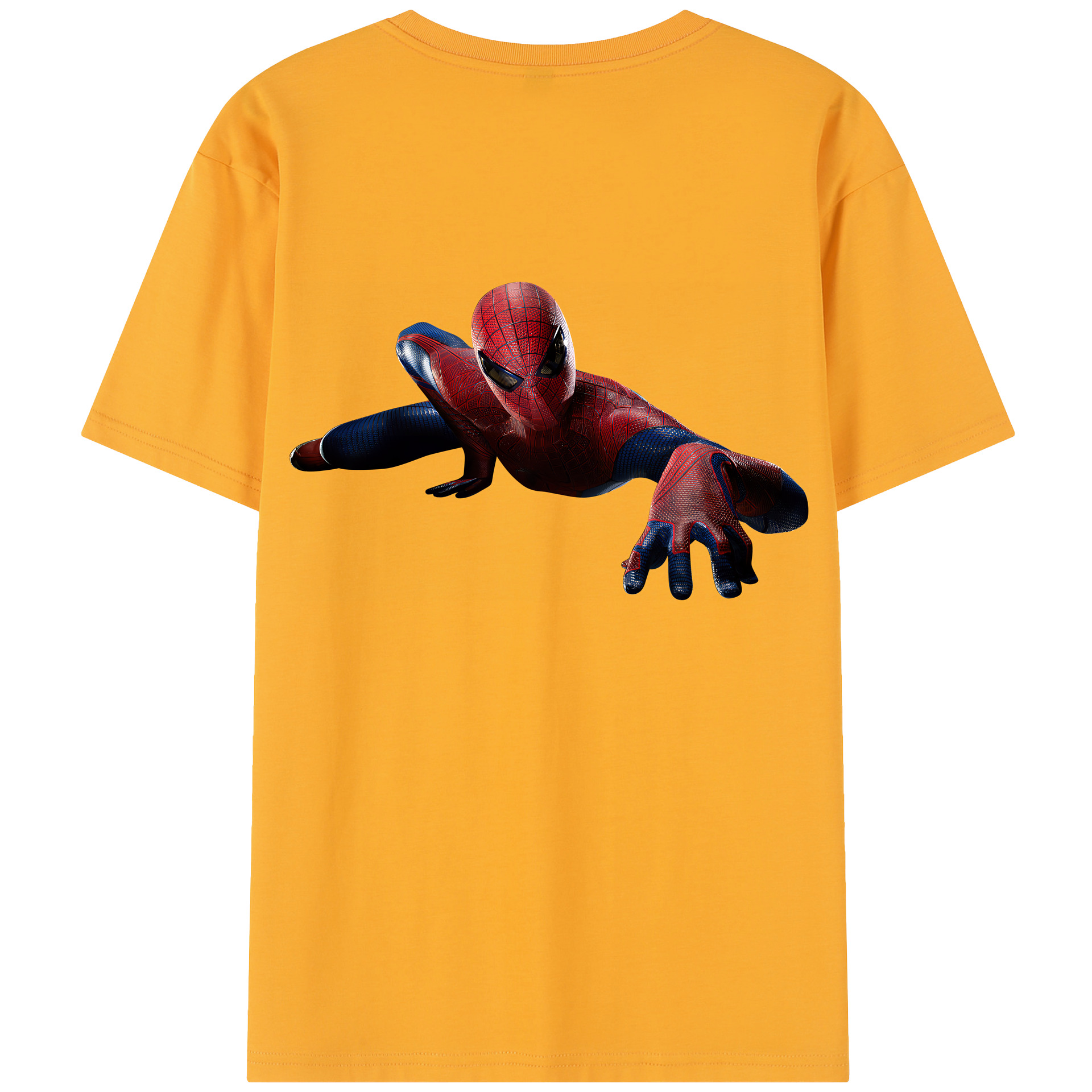 Spider Man スパイダーマン 綿100％半袖Tシャツ（背面プリント）