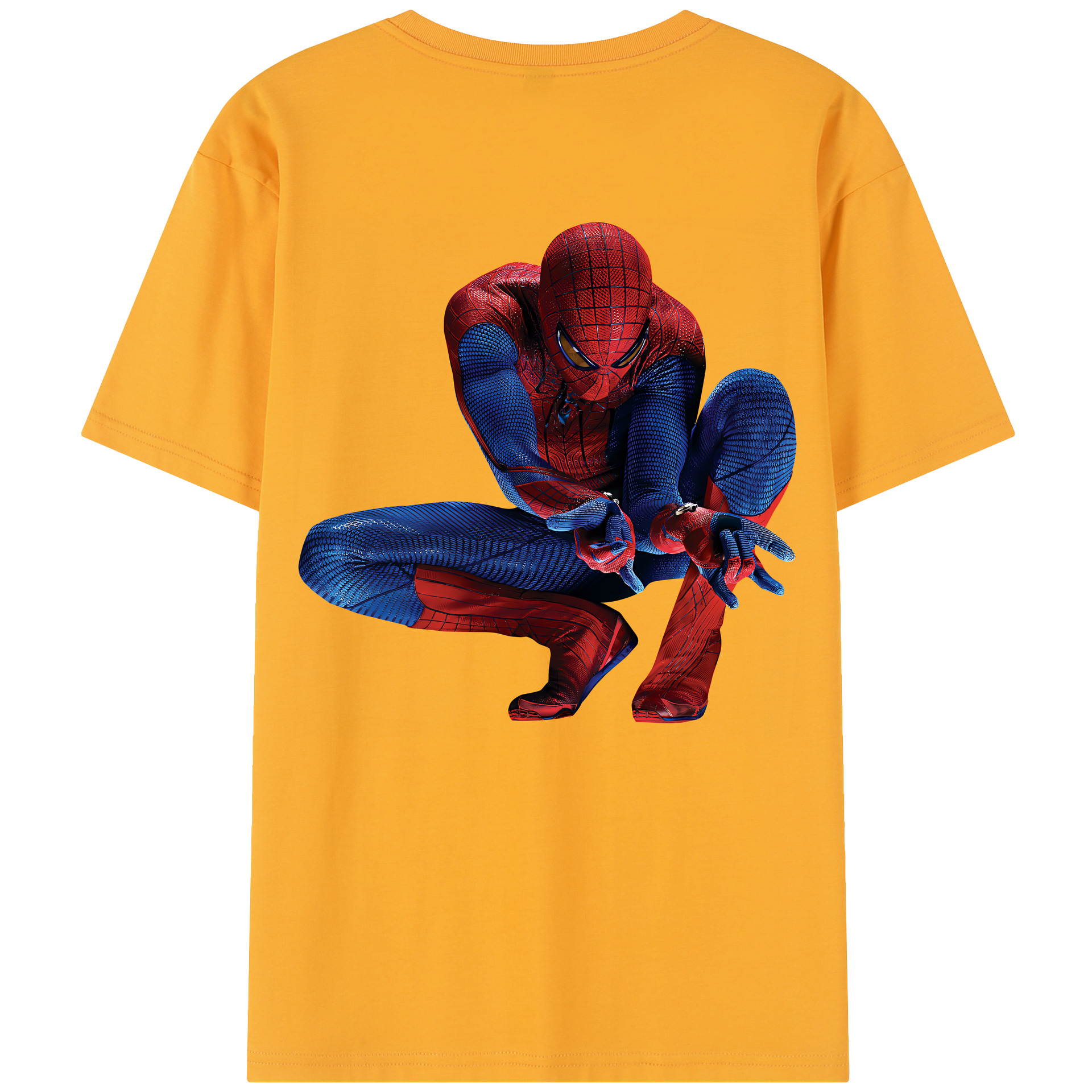 （画像用） Spider Man スパイダーマン 綿100％半袖Tシャツ（背面プリント）