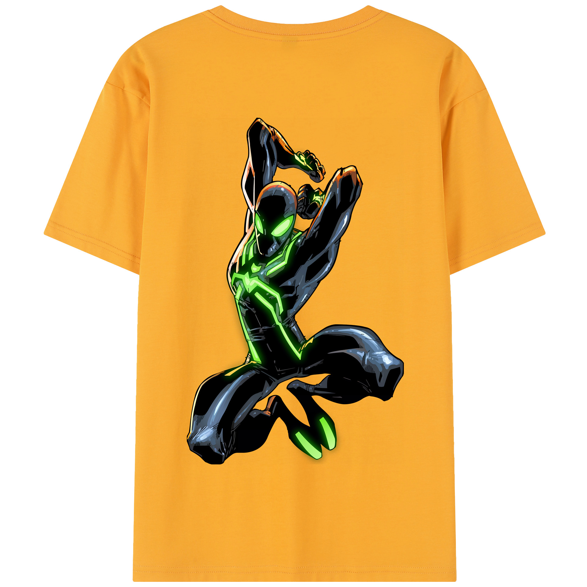 （画像用） Spider Man スパイダーマン 綿100％半袖Tシャツ（背面プリント）