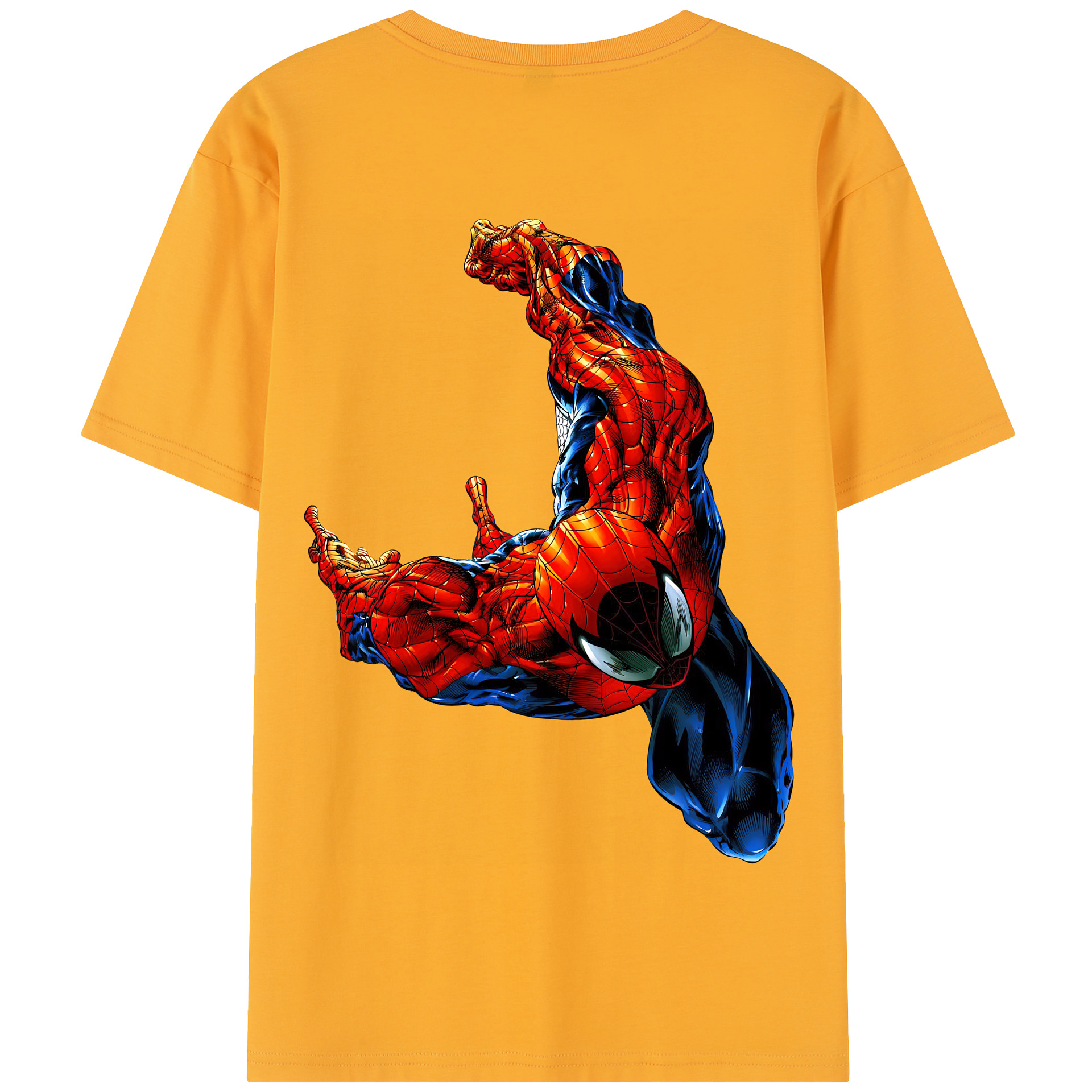 （画像用） Spider Man スパイダーマン 綿100％半袖Tシャツ（背面プリント）