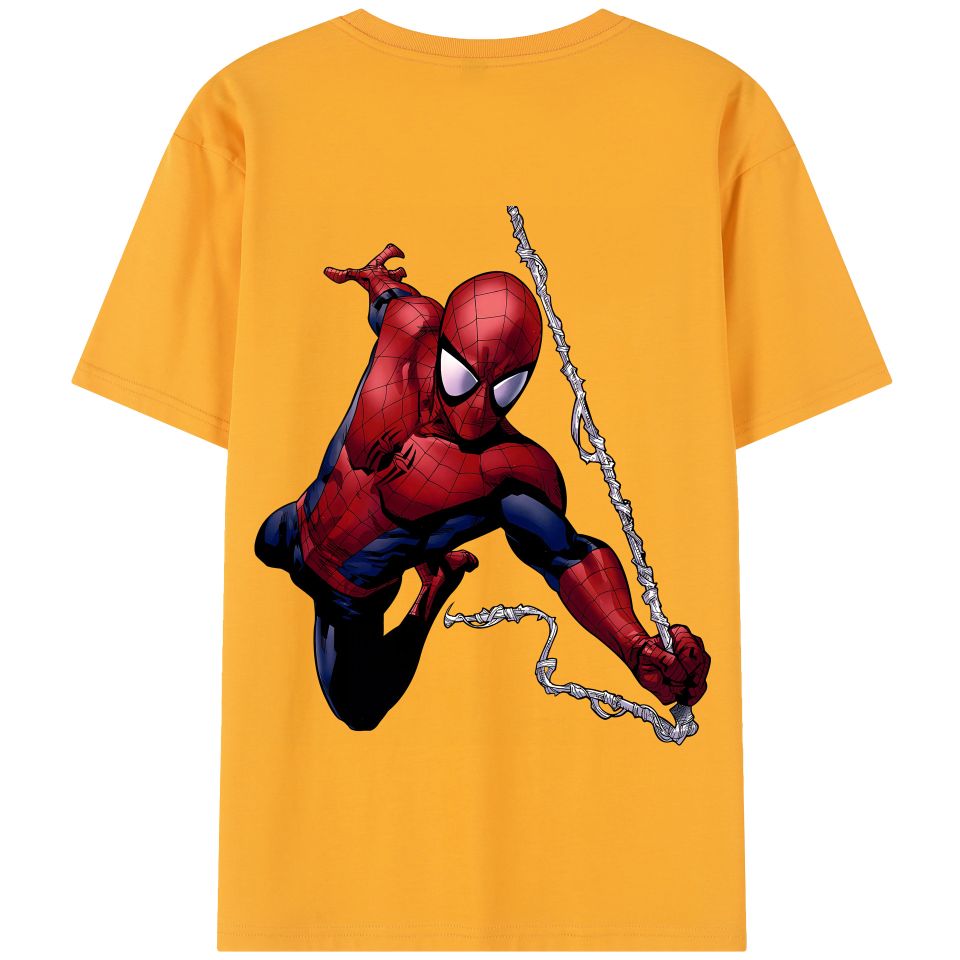 （画像用） Spider Man スパイダーマン 綿100％半袖Tシャツ（背面プリント）