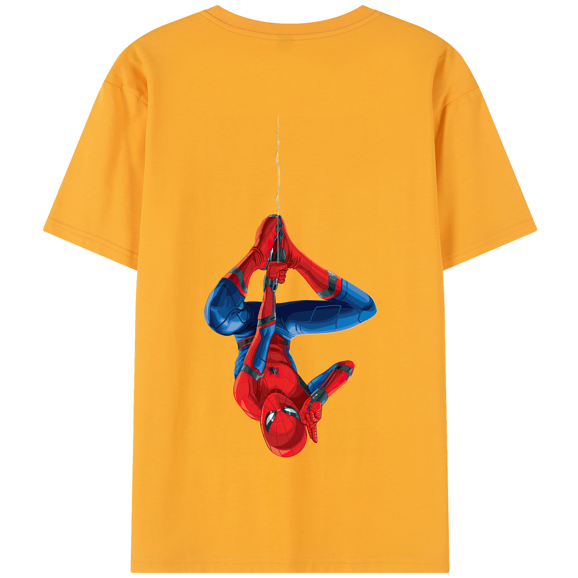 （画像用） Spider Man スパイダーマン 綿100％半袖Tシャツ（背面プリント）