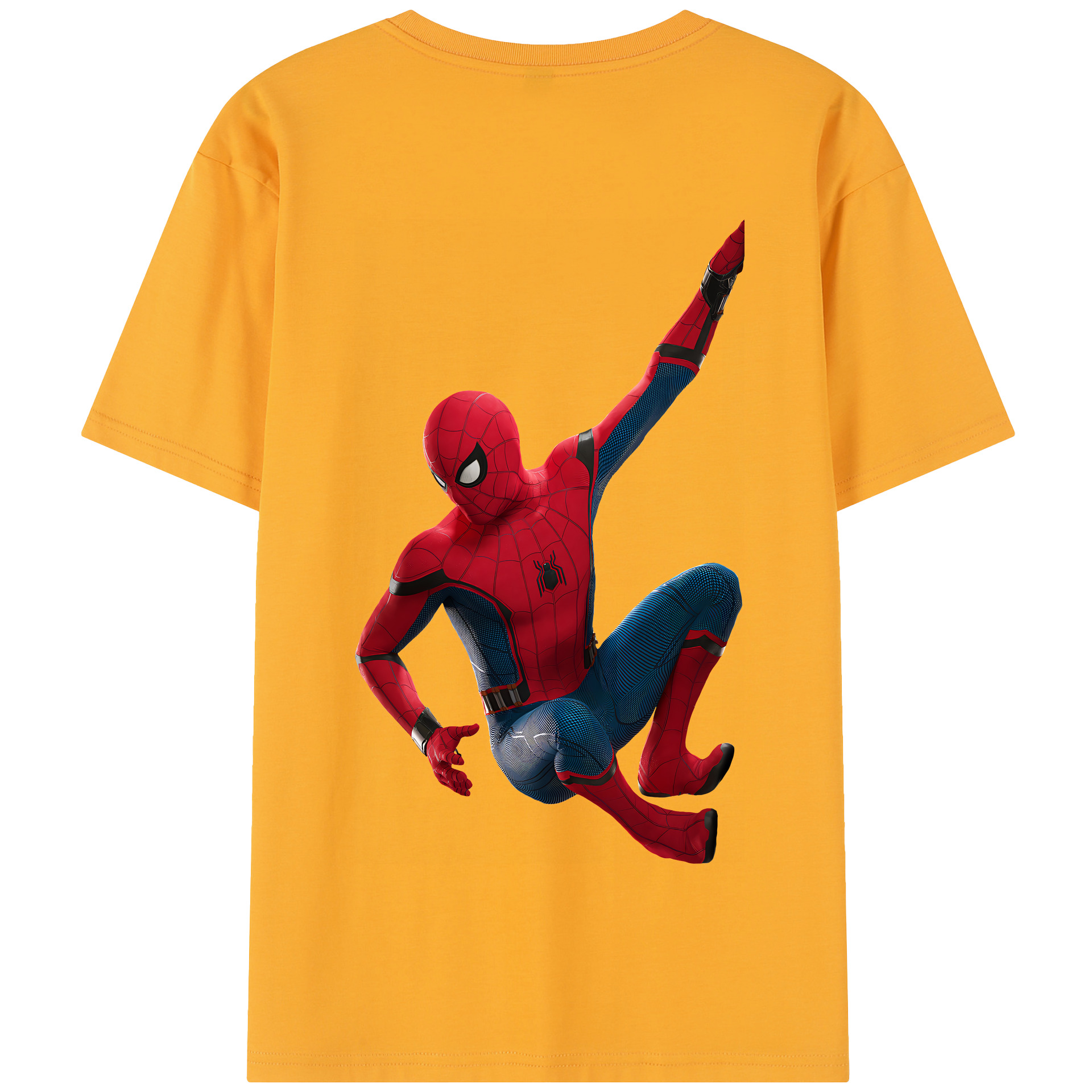 Spider Man スパイダーマン 綿100％半袖Tシャツ（背面プリント）