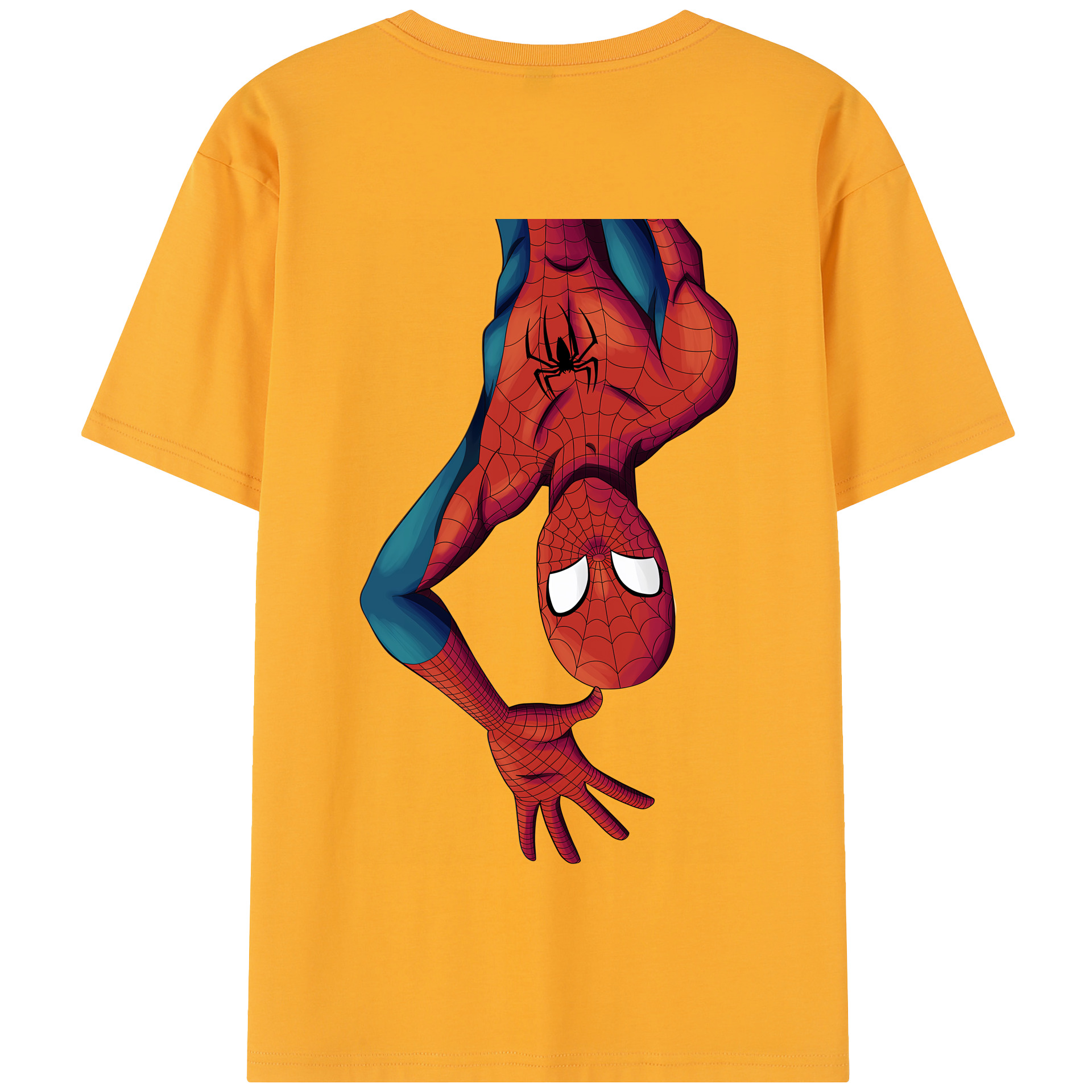 （画像用） Spider Man スパイダーマン 綿100％半袖Tシャツ（背面プリント）
