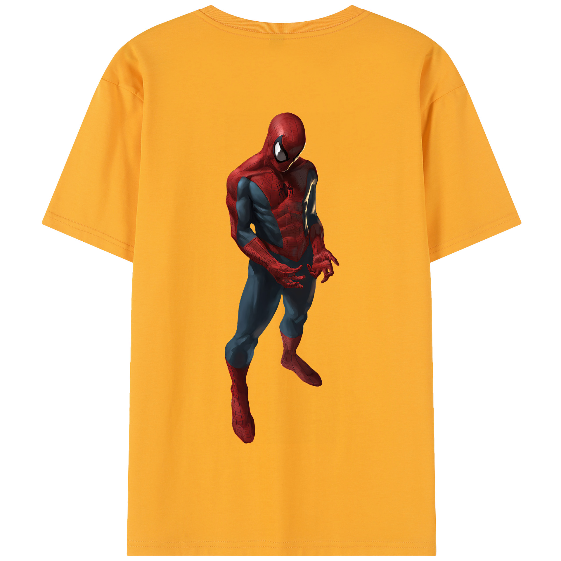 Spider Man スパイダーマン 綿100％半袖Tシャツ（背面プリント）