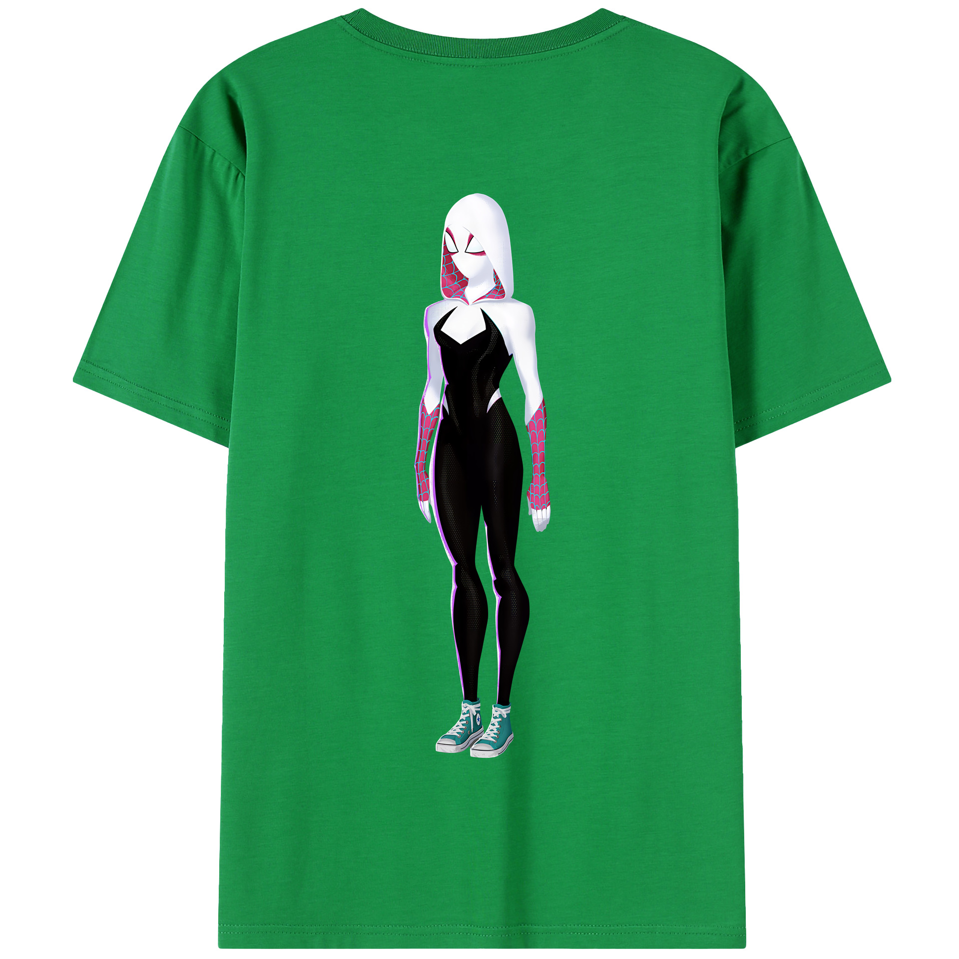 （画像用） Spider Man スパイダーマン 綿100％半袖Tシャツ（背面プリント）