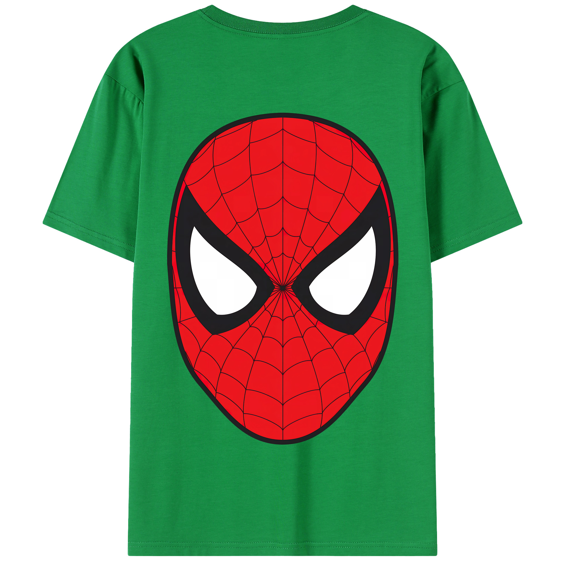 （画像用） Spider Man スパイダーマン 綿100％半袖Tシャツ（背面プリント）