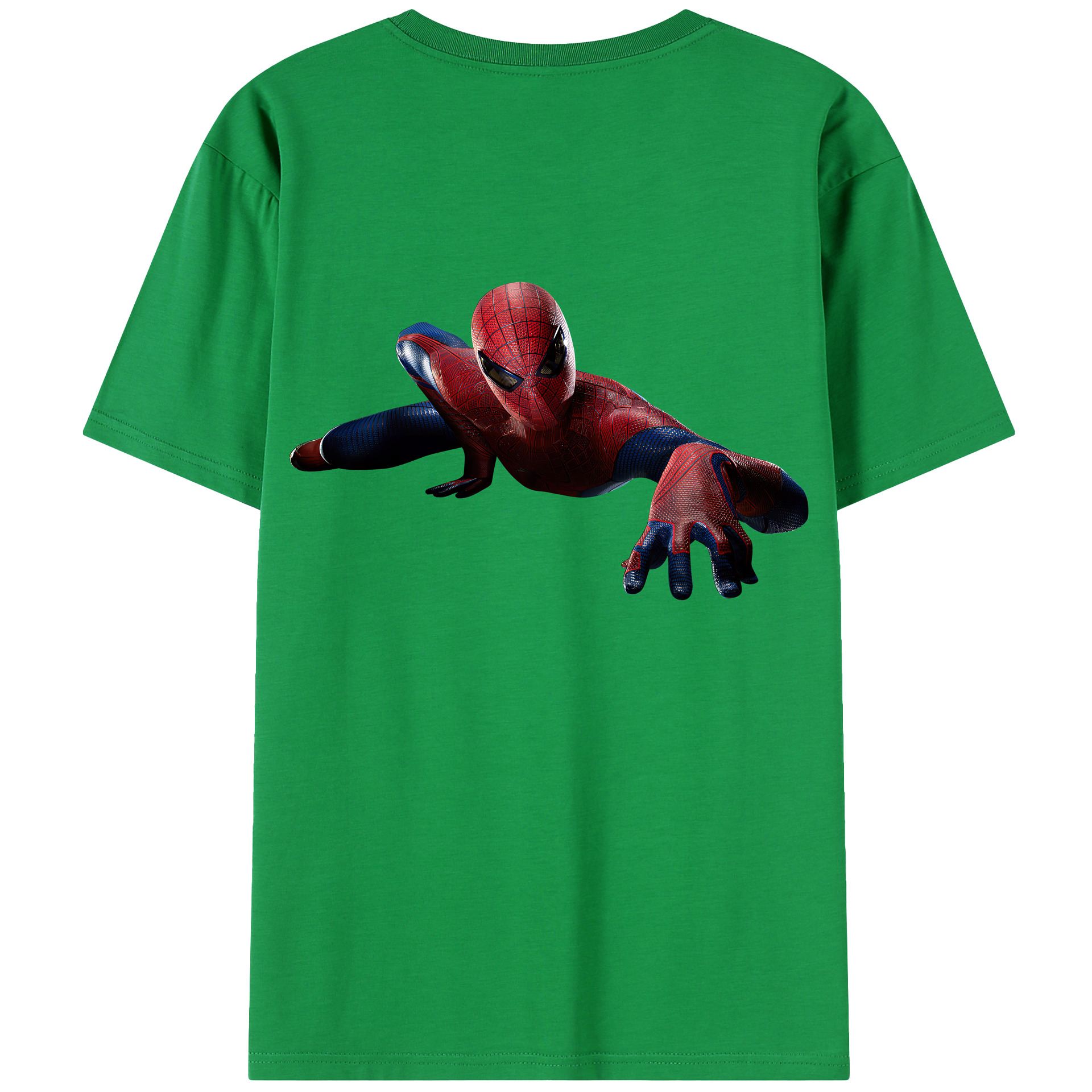 Spider Man スパイダーマン 綿100％半袖Tシャツ（背面プリント）