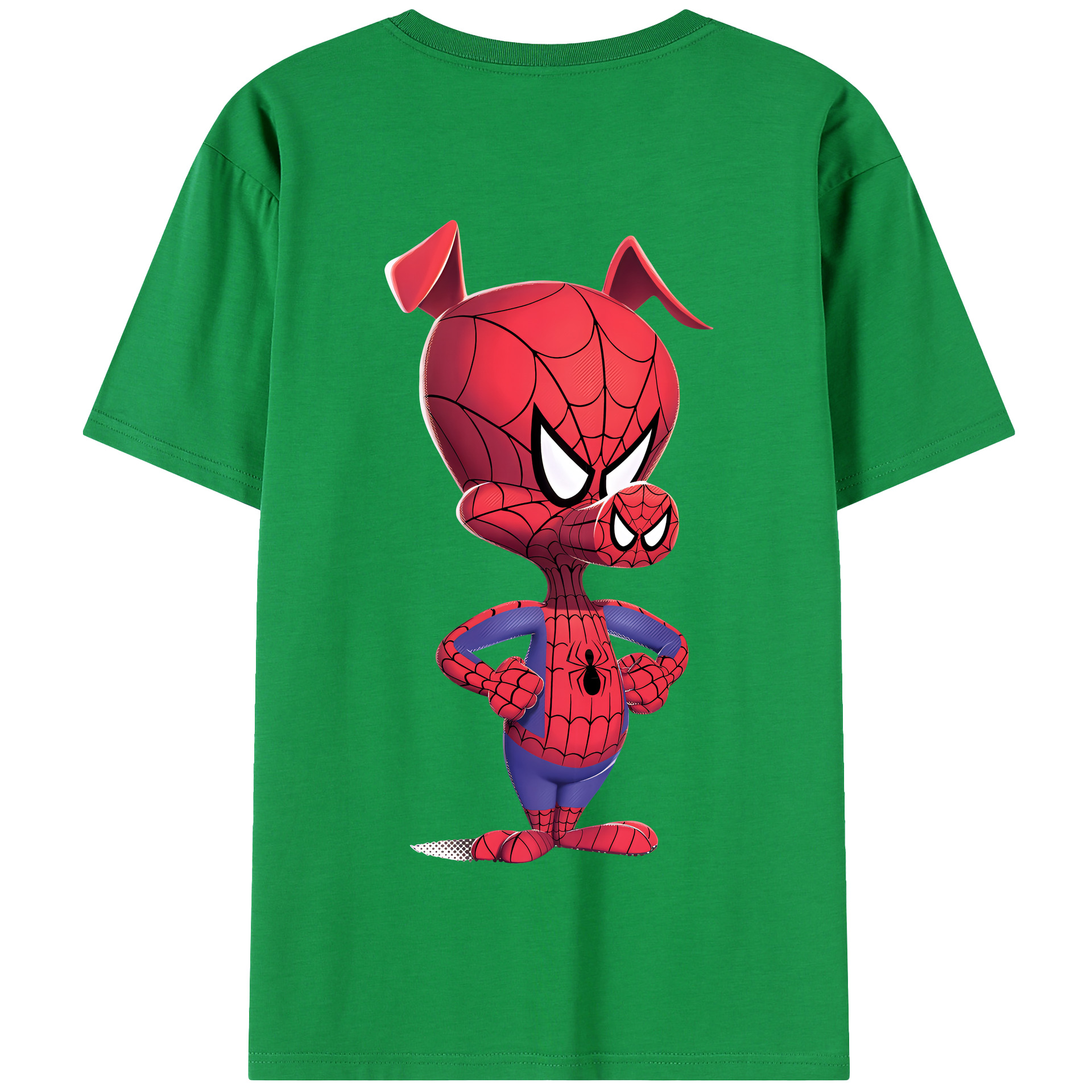 （画像用） Spider Man スパイダーマン 綿100％半袖Tシャツ（背面プリント）