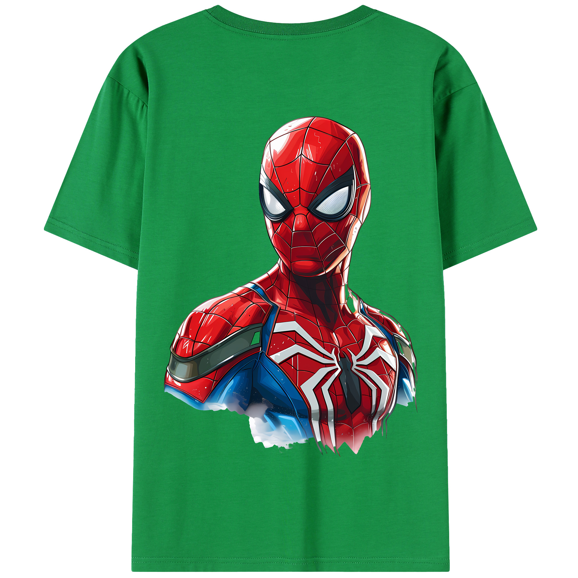 （画像用） Spider Man スパイダーマン 綿100％半袖Tシャツ（背面プリント）