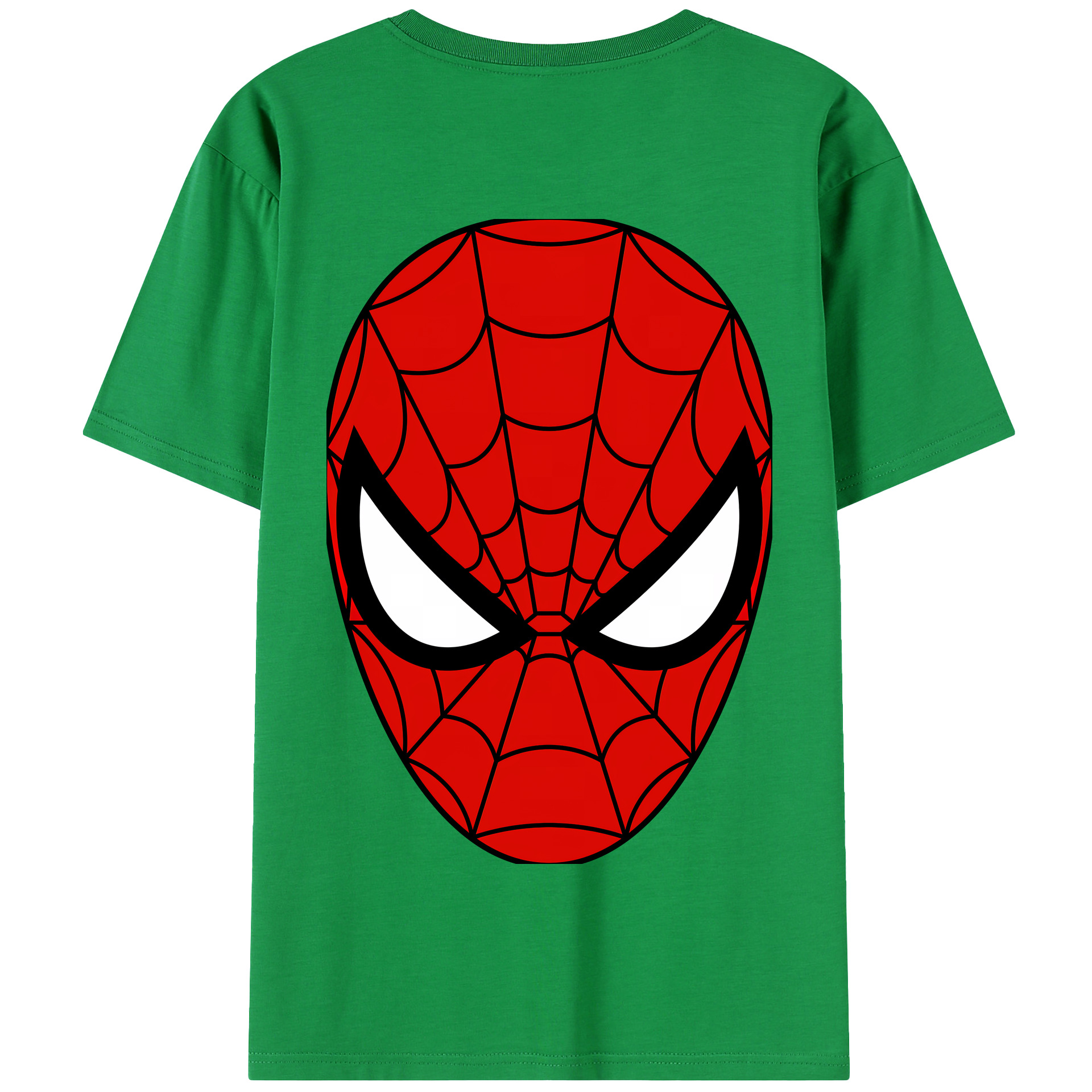 （画像用） Spider Man スパイダーマン 綿100％半袖Tシャツ（背面プリント）