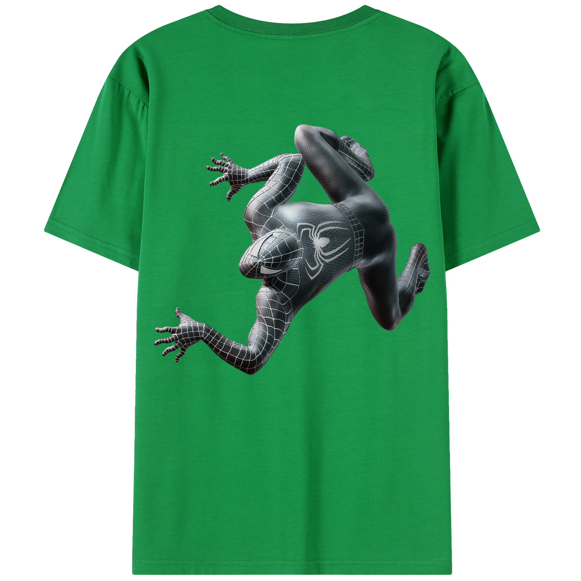 （画像用） Spider Man スパイダーマン 綿100％半袖Tシャツ（背面プリント）