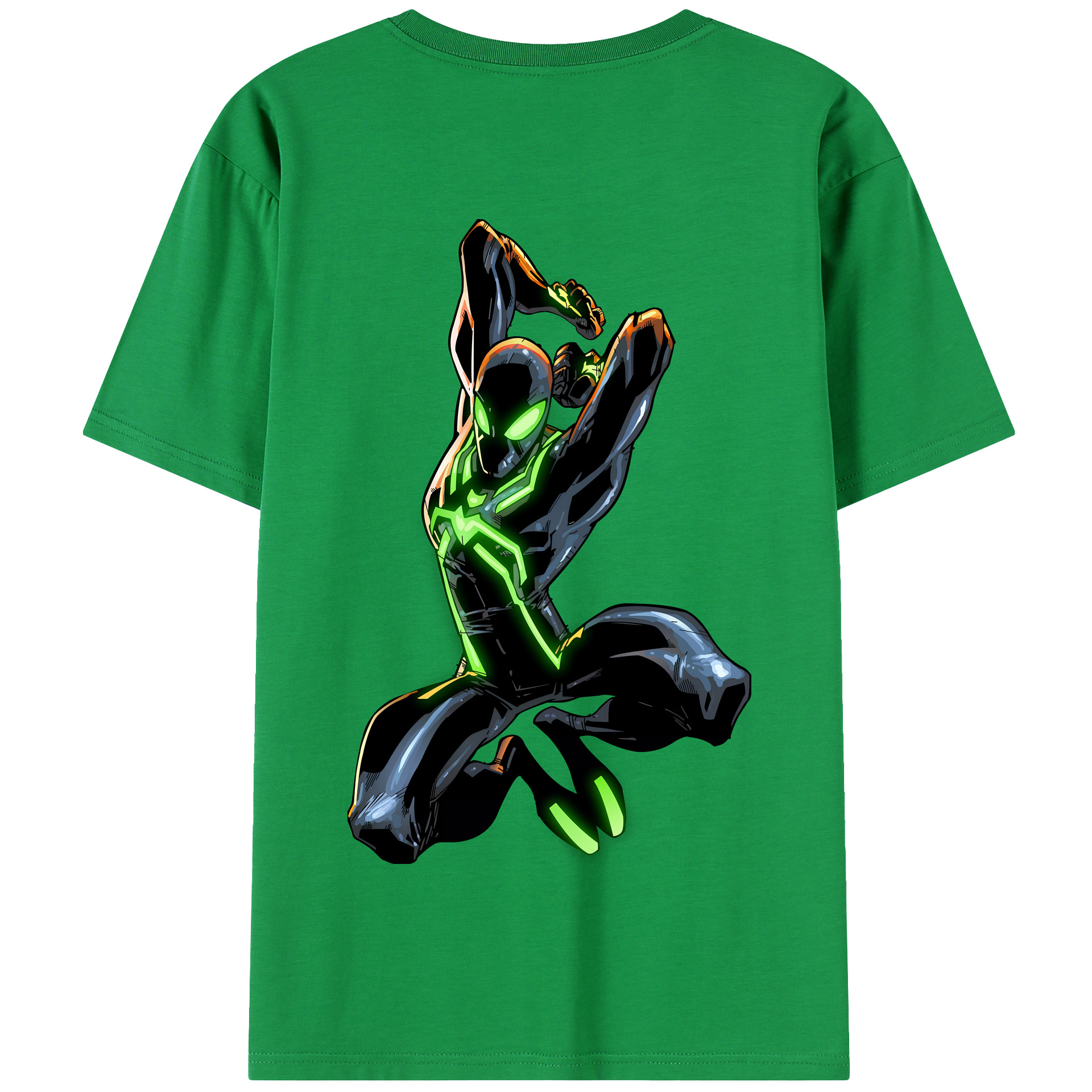 （画像用） Spider Man スパイダーマン 綿100％半袖Tシャツ（背面プリント）