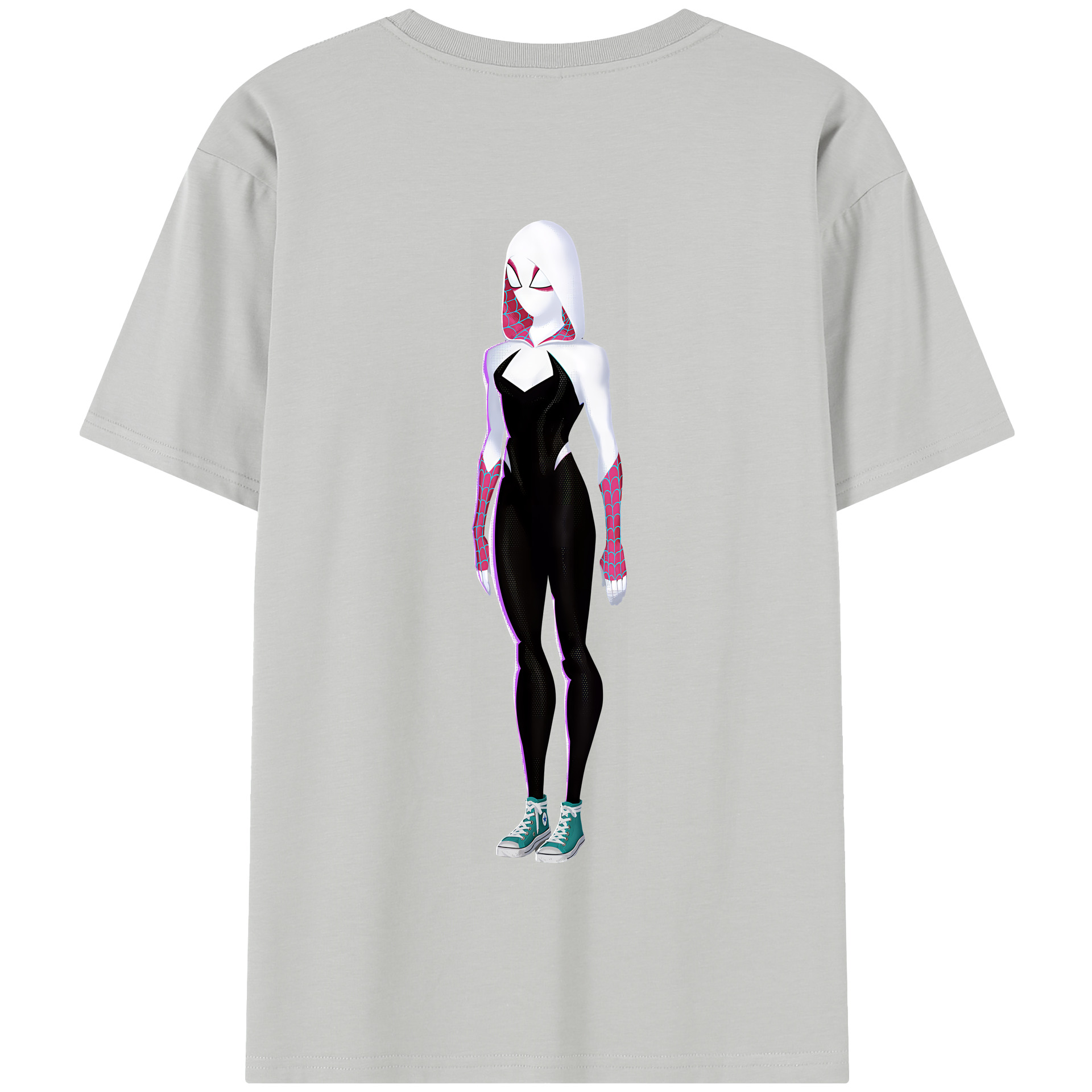 （画像用） Spider Man スパイダーマン 綿100％半袖Tシャツ（背面プリント）