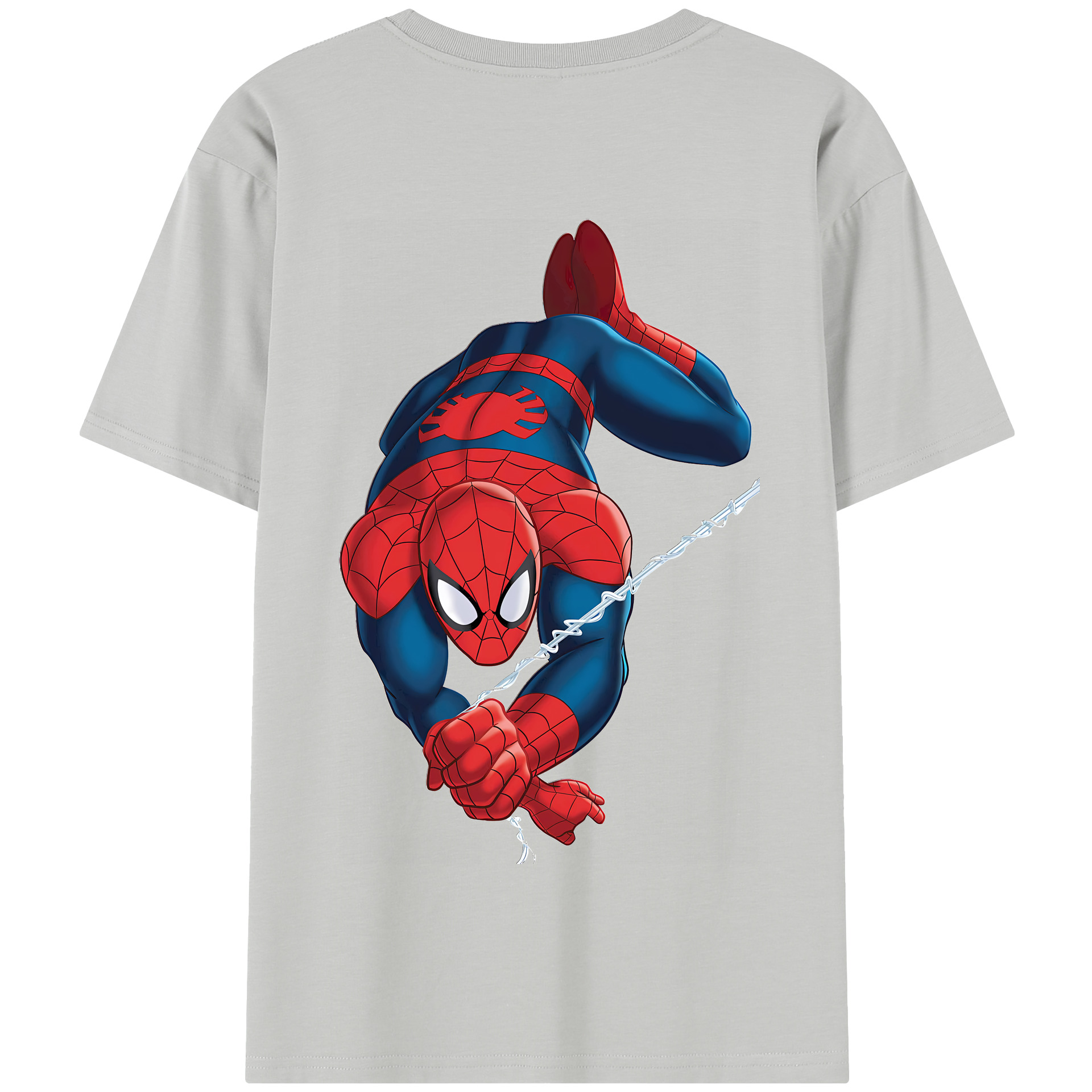 （画像用） Spider Man スパイダーマン 綿100％半袖Tシャツ（背面プリント）