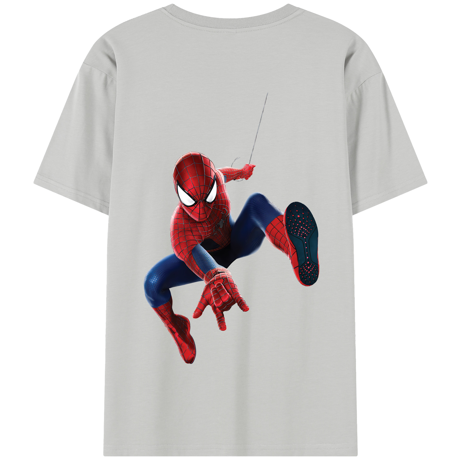（画像用） Spider Man スパイダーマン 綿100％半袖Tシャツ（背面プリント）