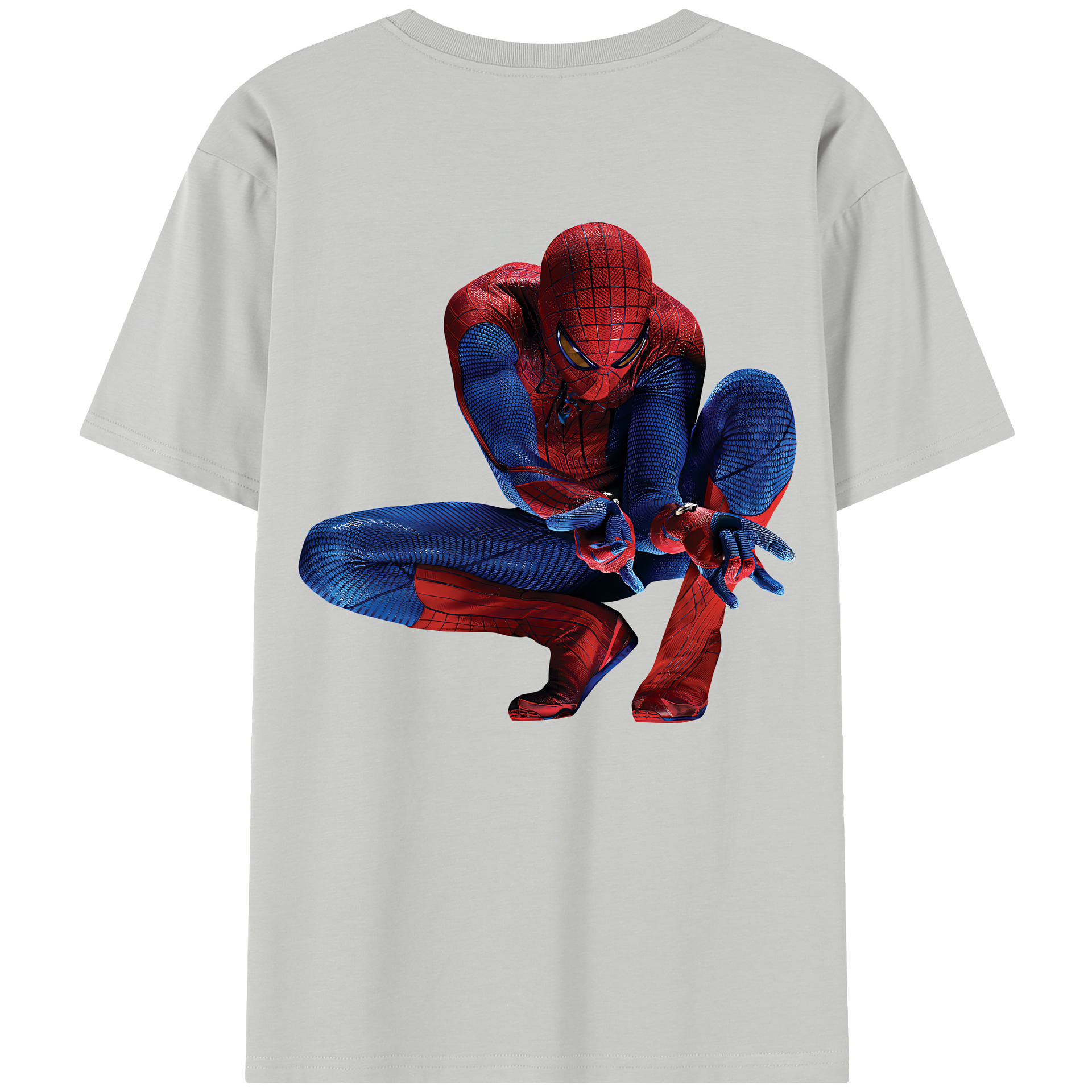 （画像用） Spider Man スパイダーマン 綿100％半袖Tシャツ（背面プリント）