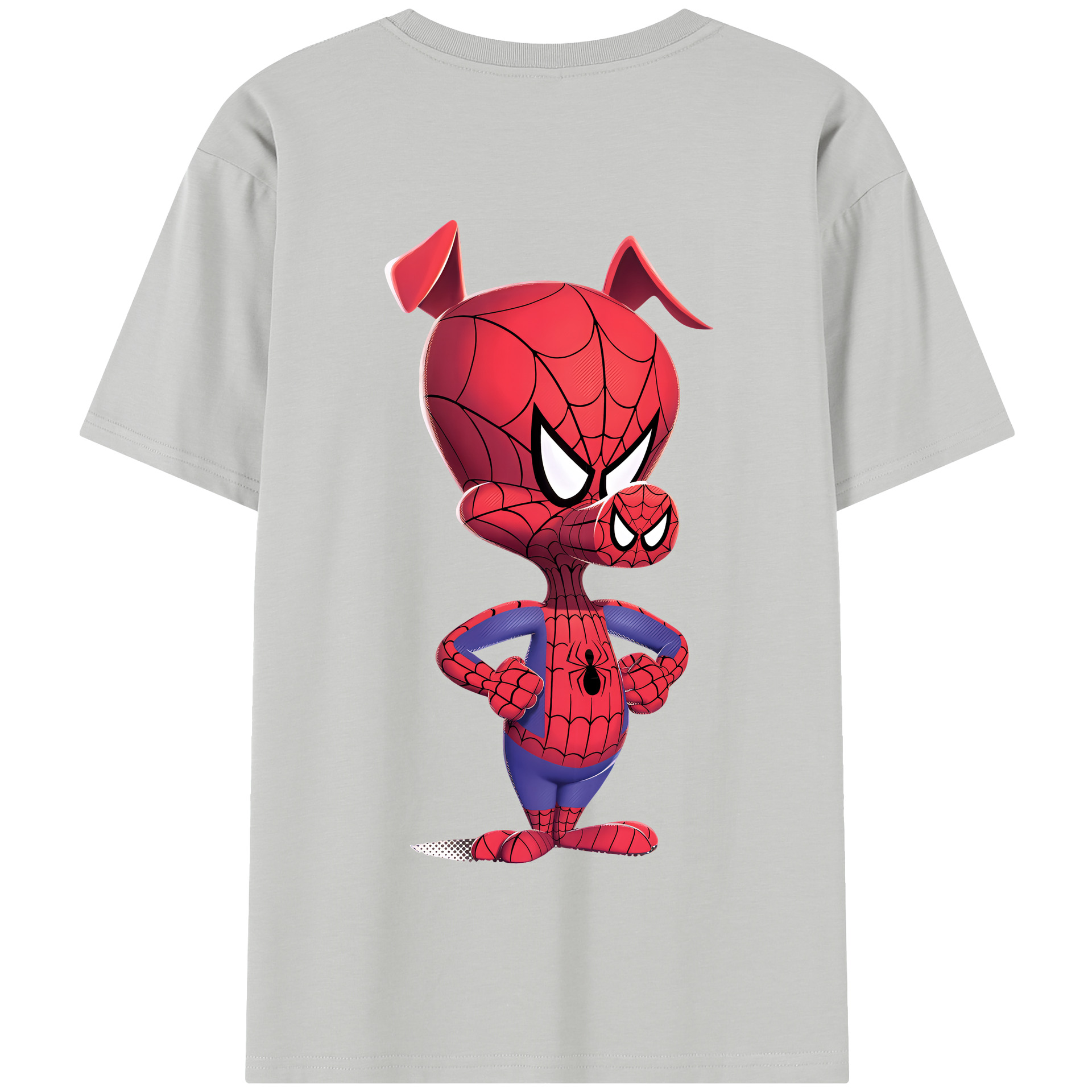 （画像用） Spider Man スパイダーマン 綿100％半袖Tシャツ（背面プリント）