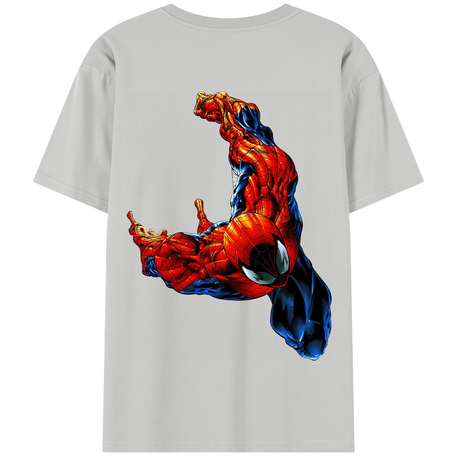 （画像用） Spider Man スパイダーマン 綿100％半袖Tシャツ（背面プリント）