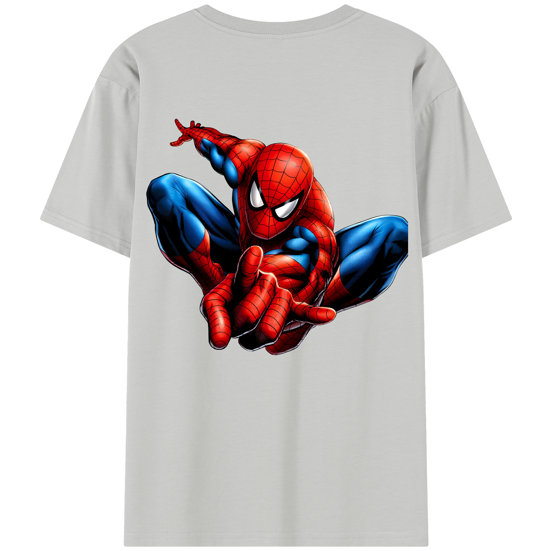 （画像用） Spider Man スパイダーマン 綿100％半袖Tシャツ（背面プリント）