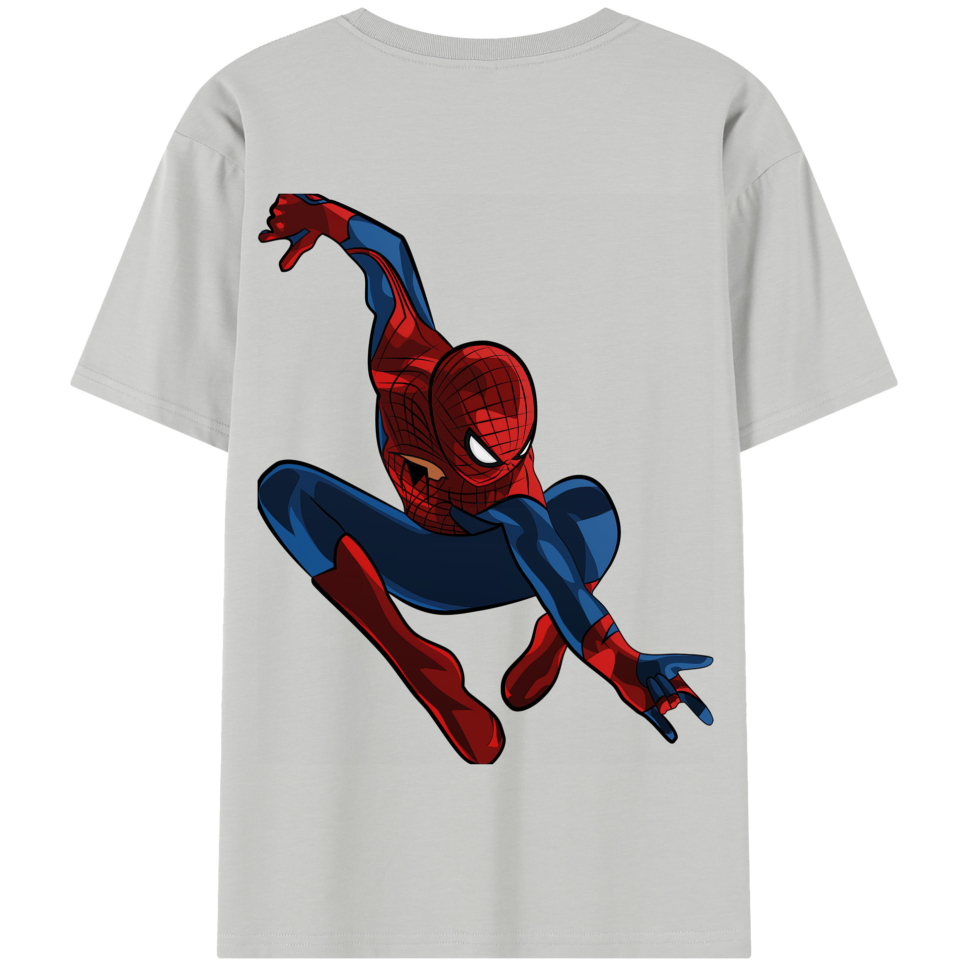 （画像用） Spider Man スパイダーマン 綿100％半袖Tシャツ（背面プリント）
