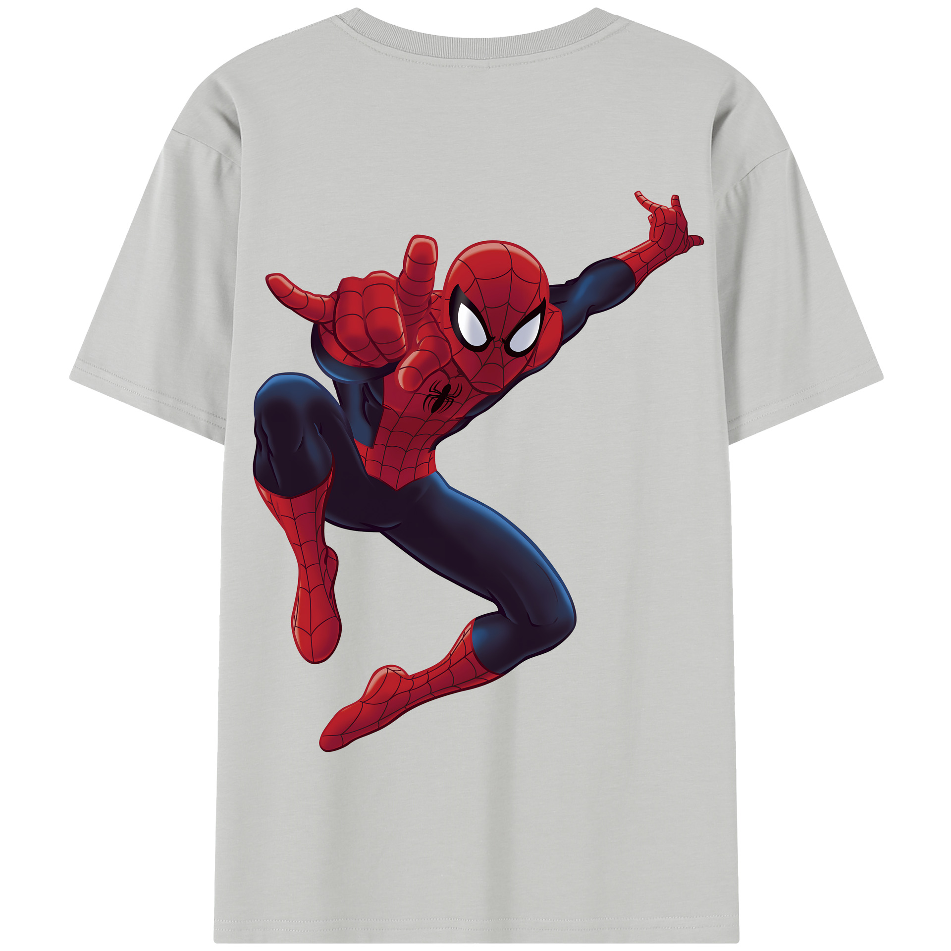 （画像用） Spider Man スパイダーマン 綿100％半袖Tシャツ（背面プリント）